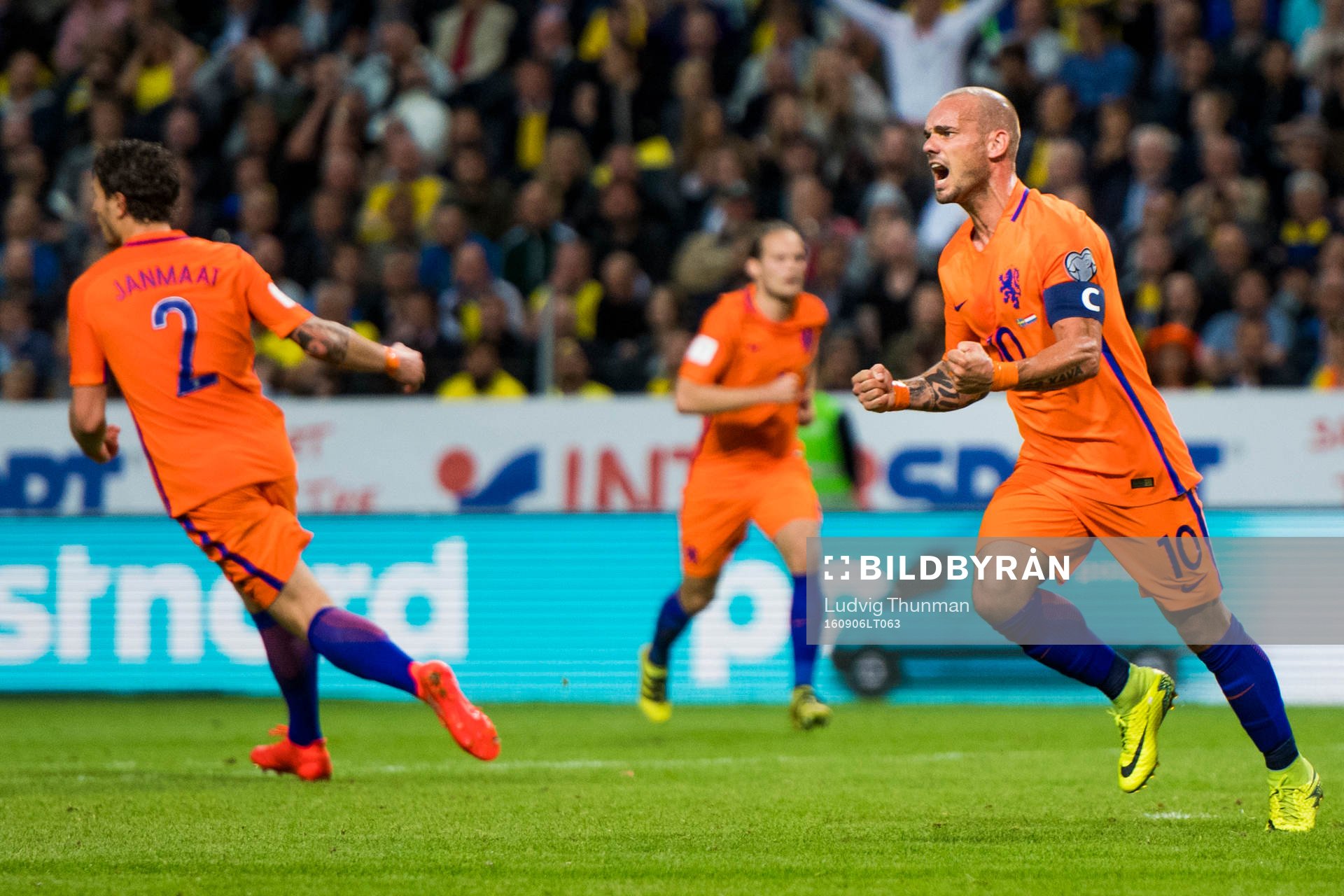 Hollands Wesley Sneijder jublar