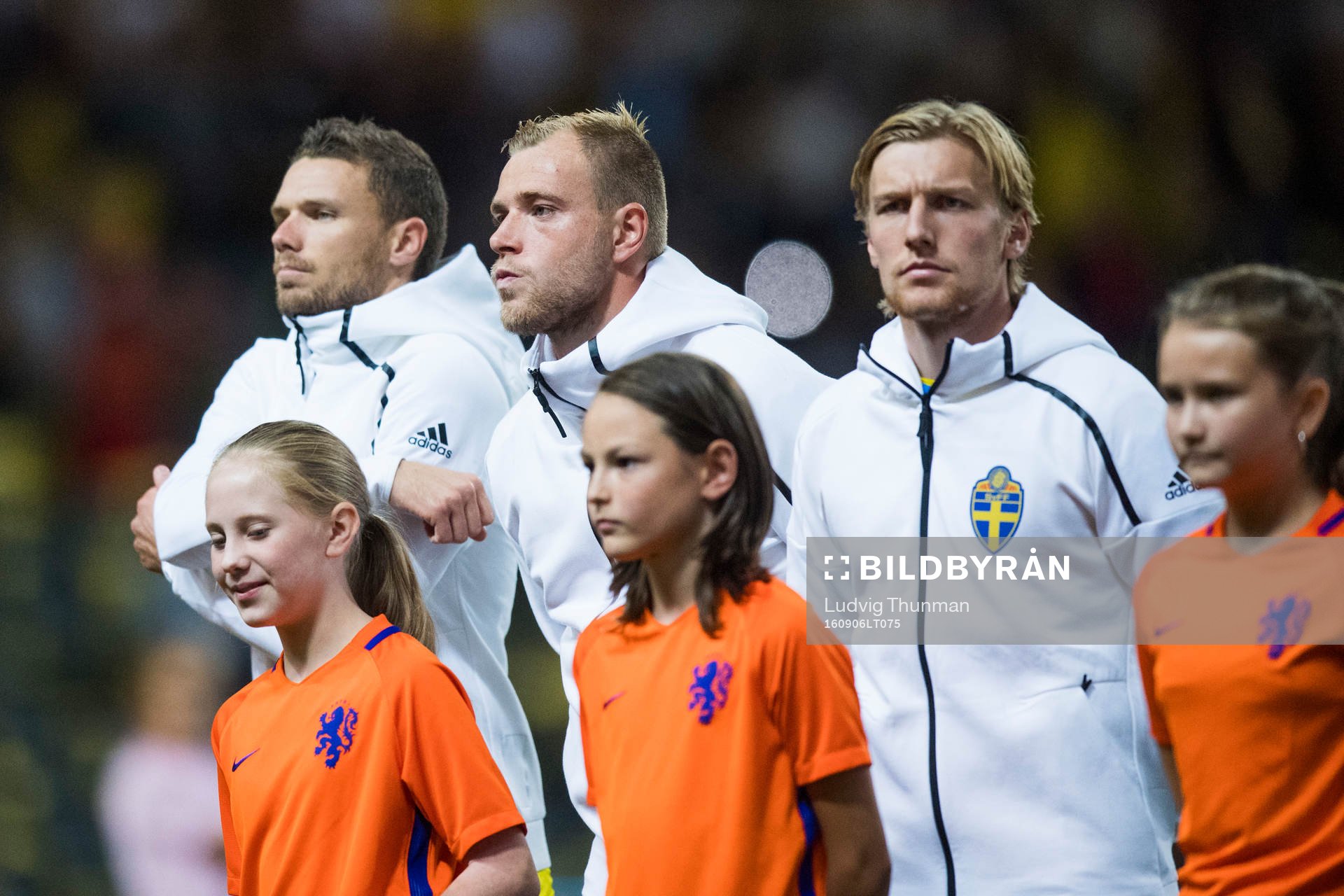 Sveriges Marcus Berg, John Guidetti och Emil Forsberg