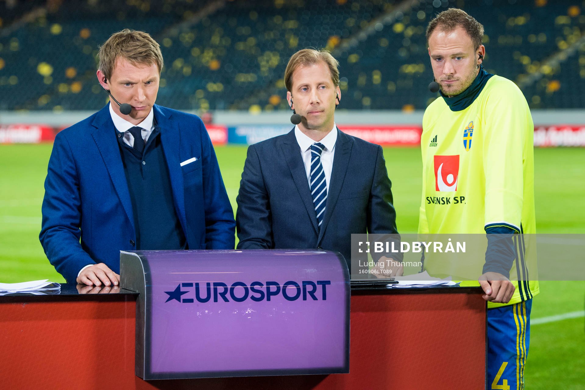 Eurosports studio med experterna Kim Källström, Simon