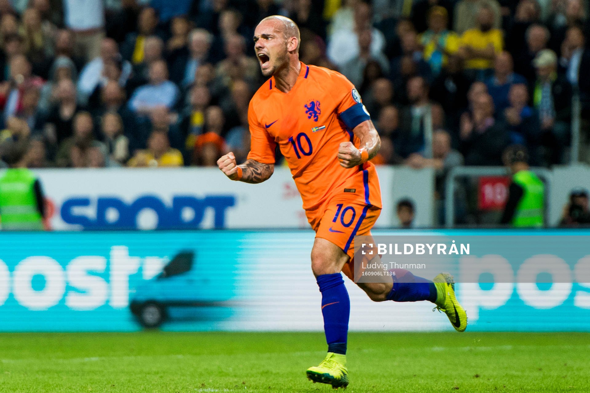 Hollands Wesley Sneijder jublar