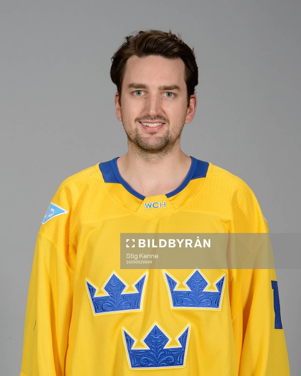 Goaltender Jhonas Enroth of Sweden poses for a portrait