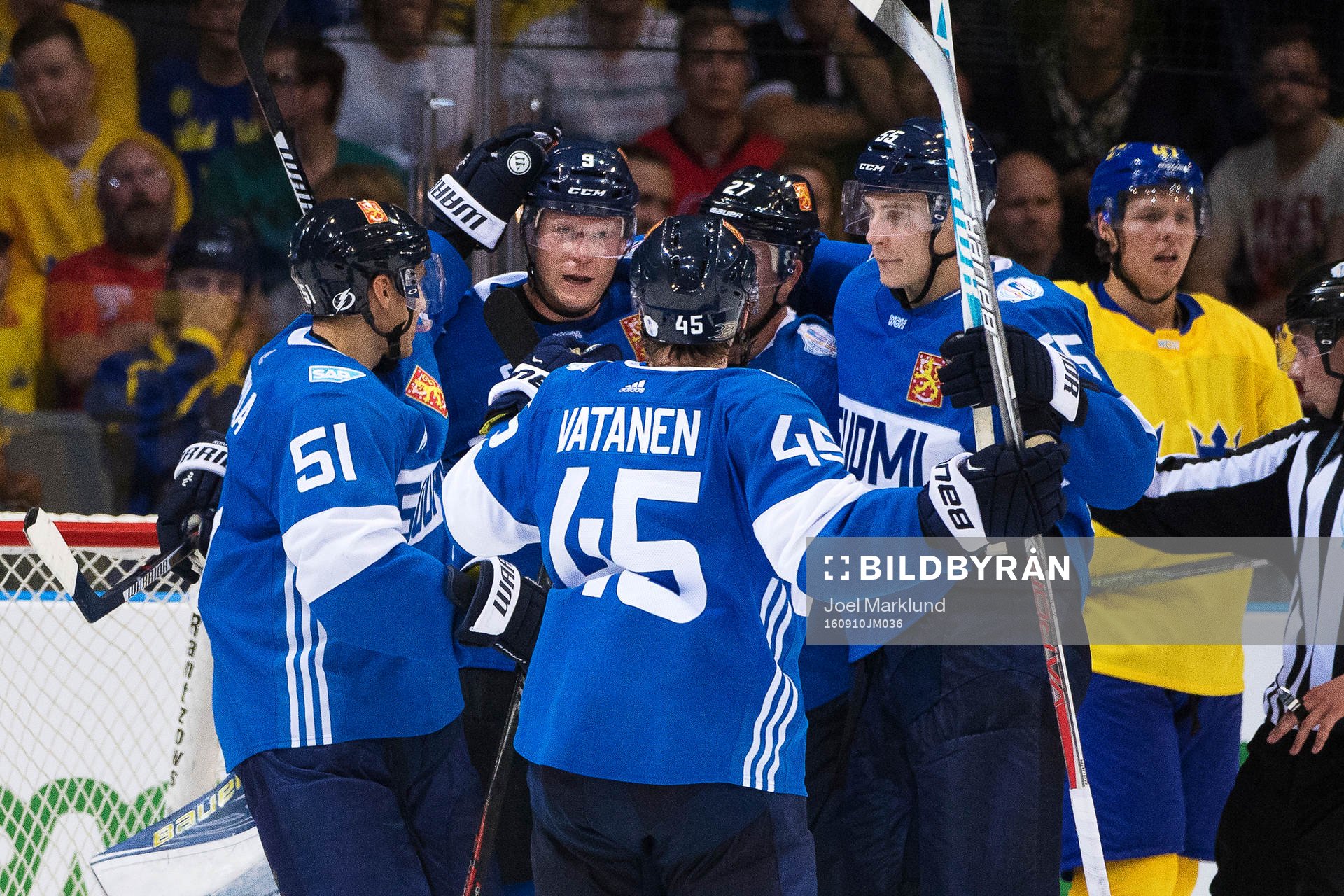 Finlands Valtteri Filppula, Mikko Koivu, Sami Vatanen,