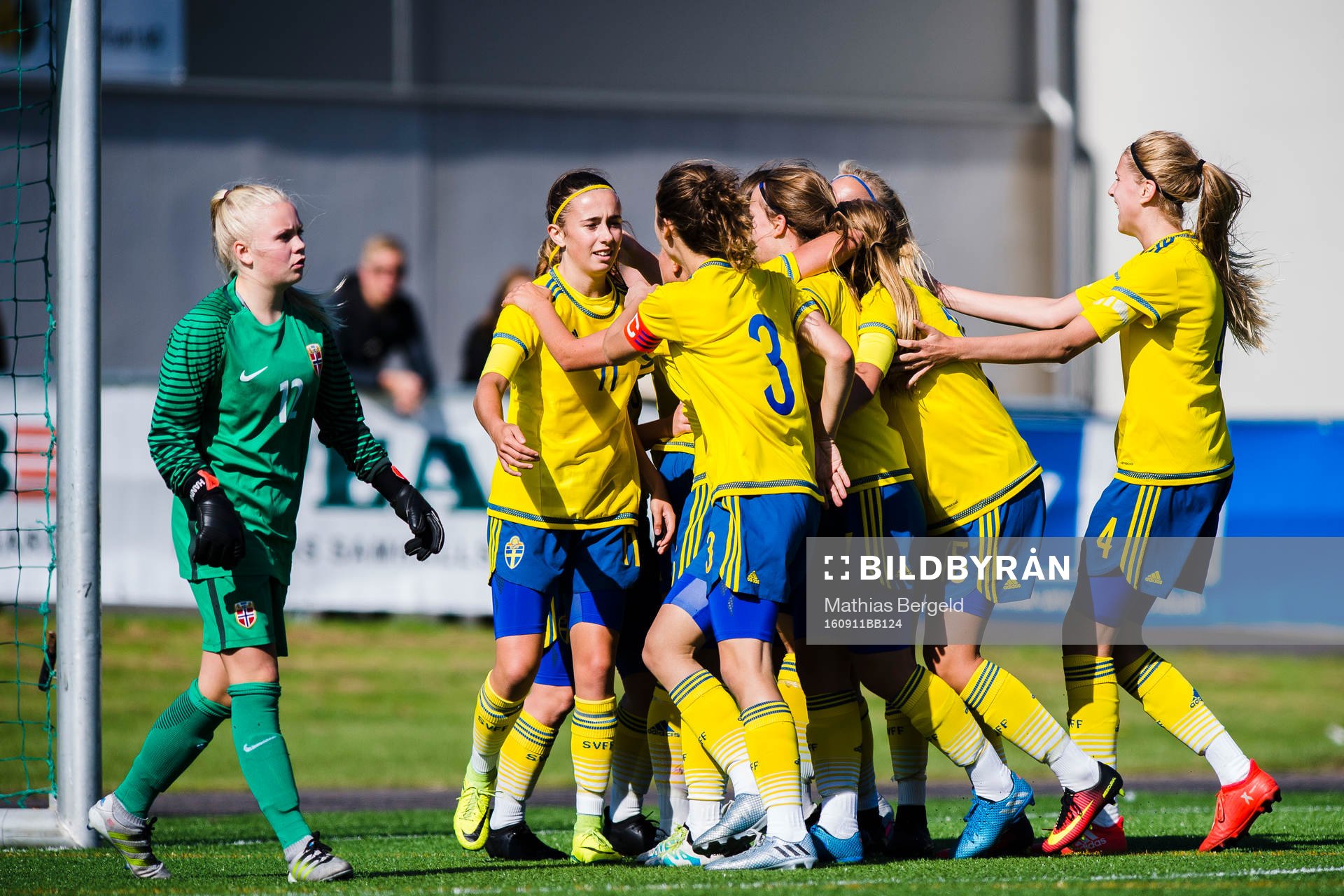 Sveriges spelare jublar