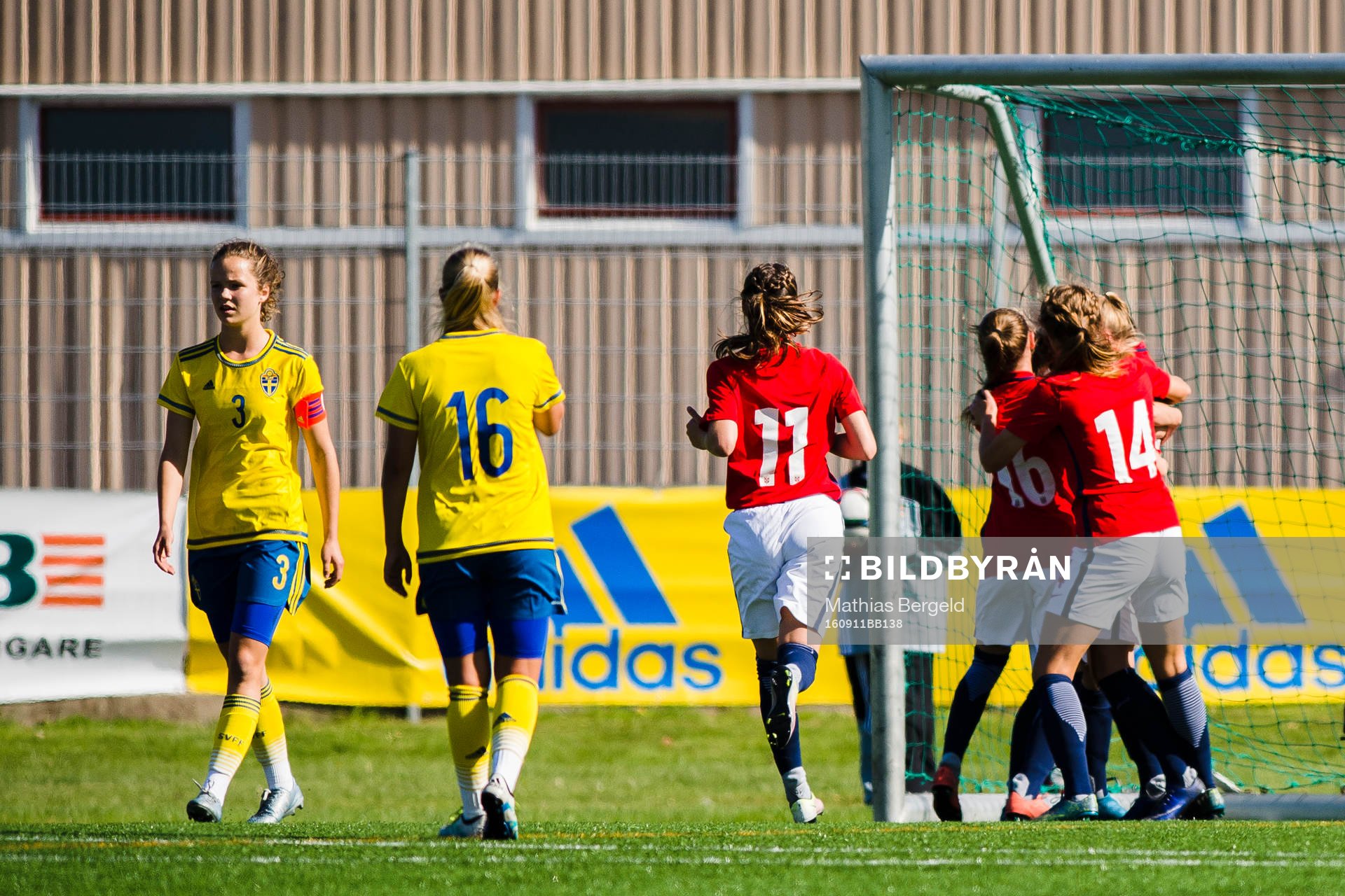 Norges spelare jublar