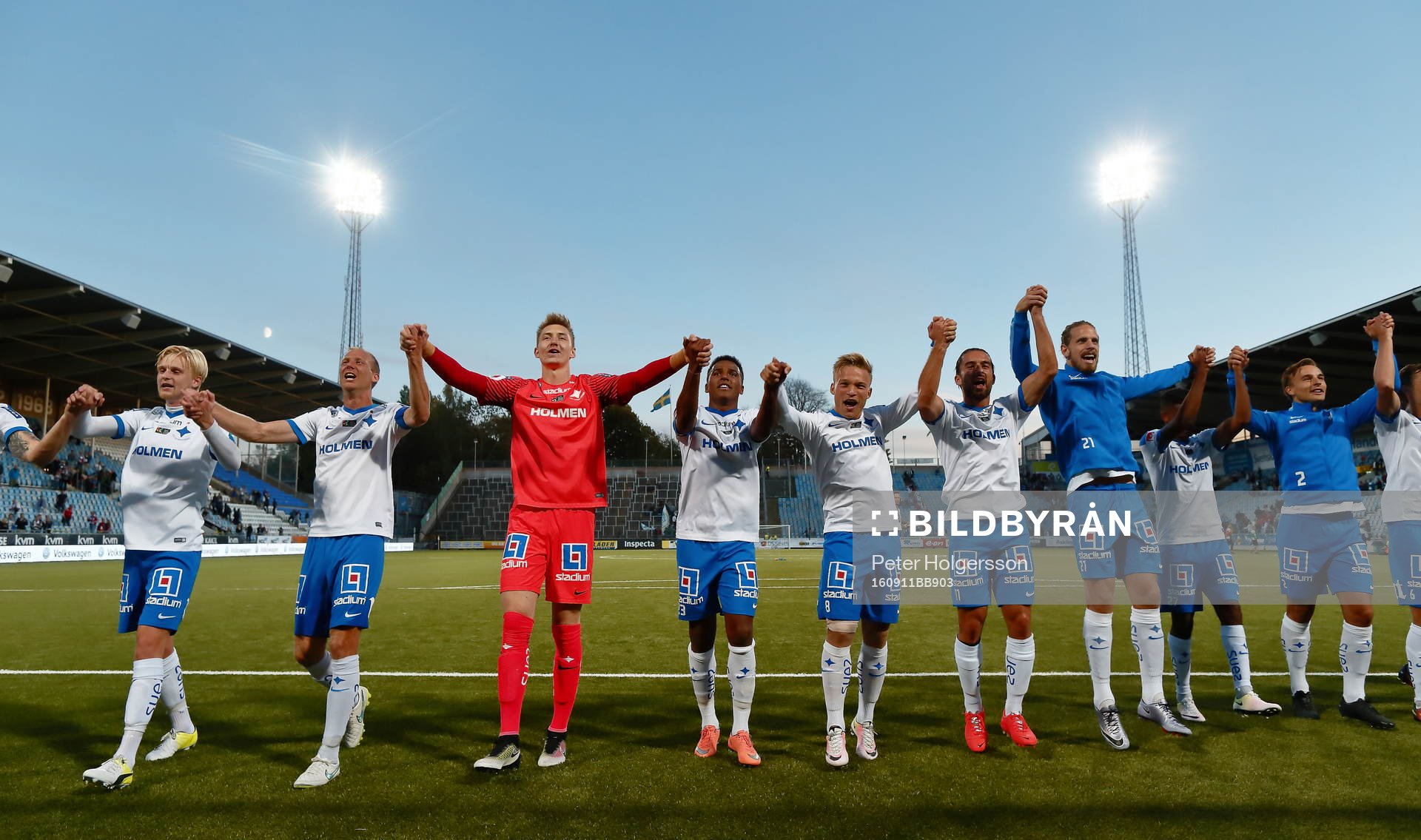 Norrköpings spelare jublar