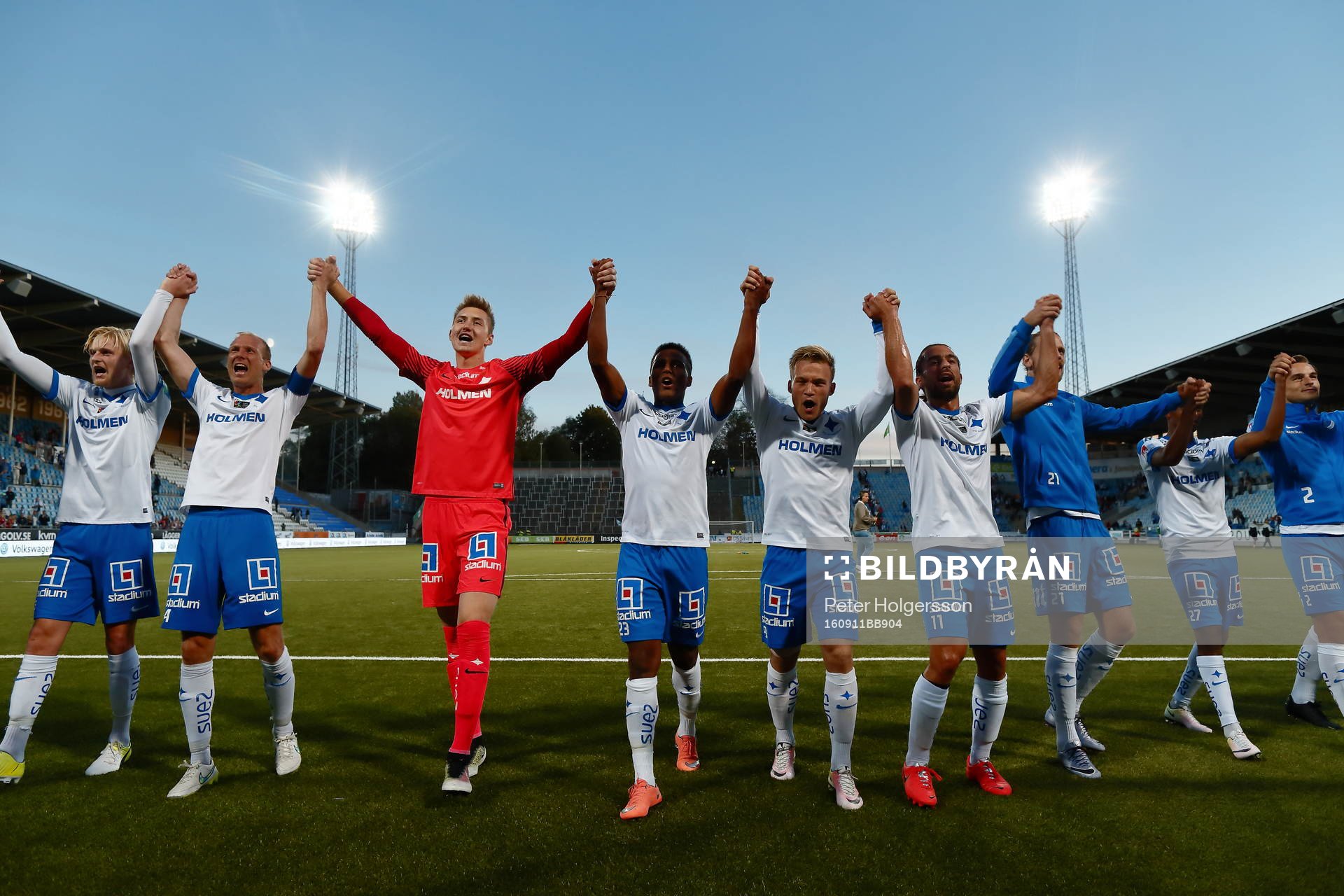 Norrköpings spelare jublar