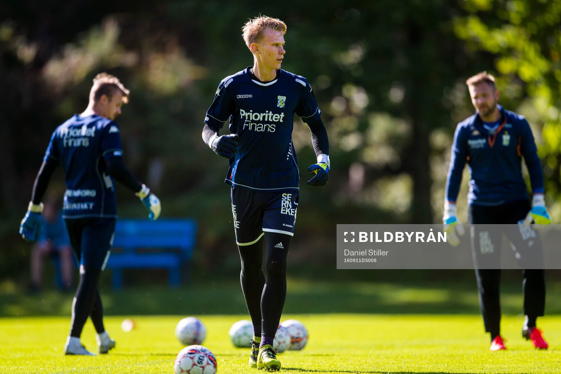 IFK Göteborgs målvakter Erik Dahlin, Pontus Dahlberg och