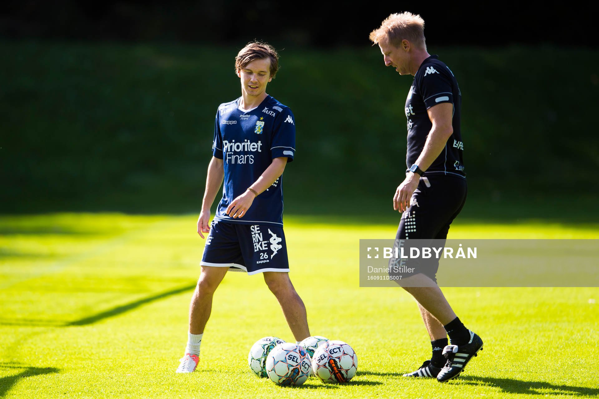 Patrik Karlsson Lagemyr och sjukgymnasten Fredrik Larsson