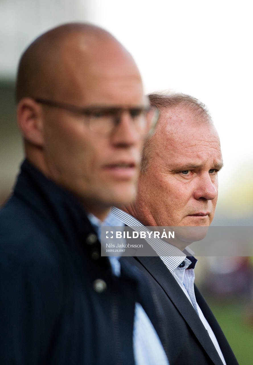 Sundsvalls tränare Joel Cedergren och Roger Franzen