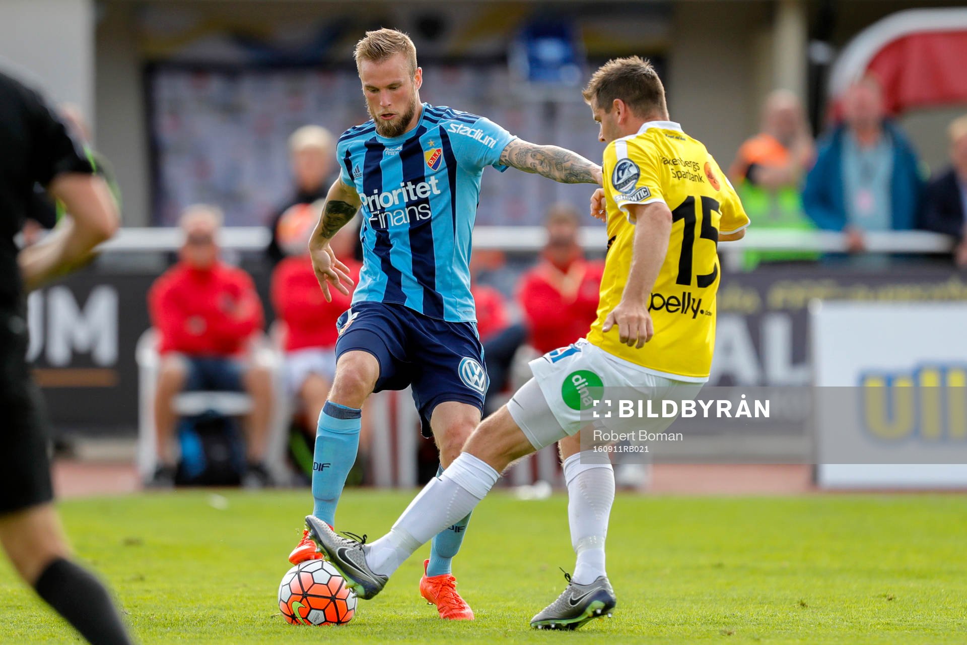 Djurgårdens Magnus Eriksson och Falkenbergs Stefan Rodevåg