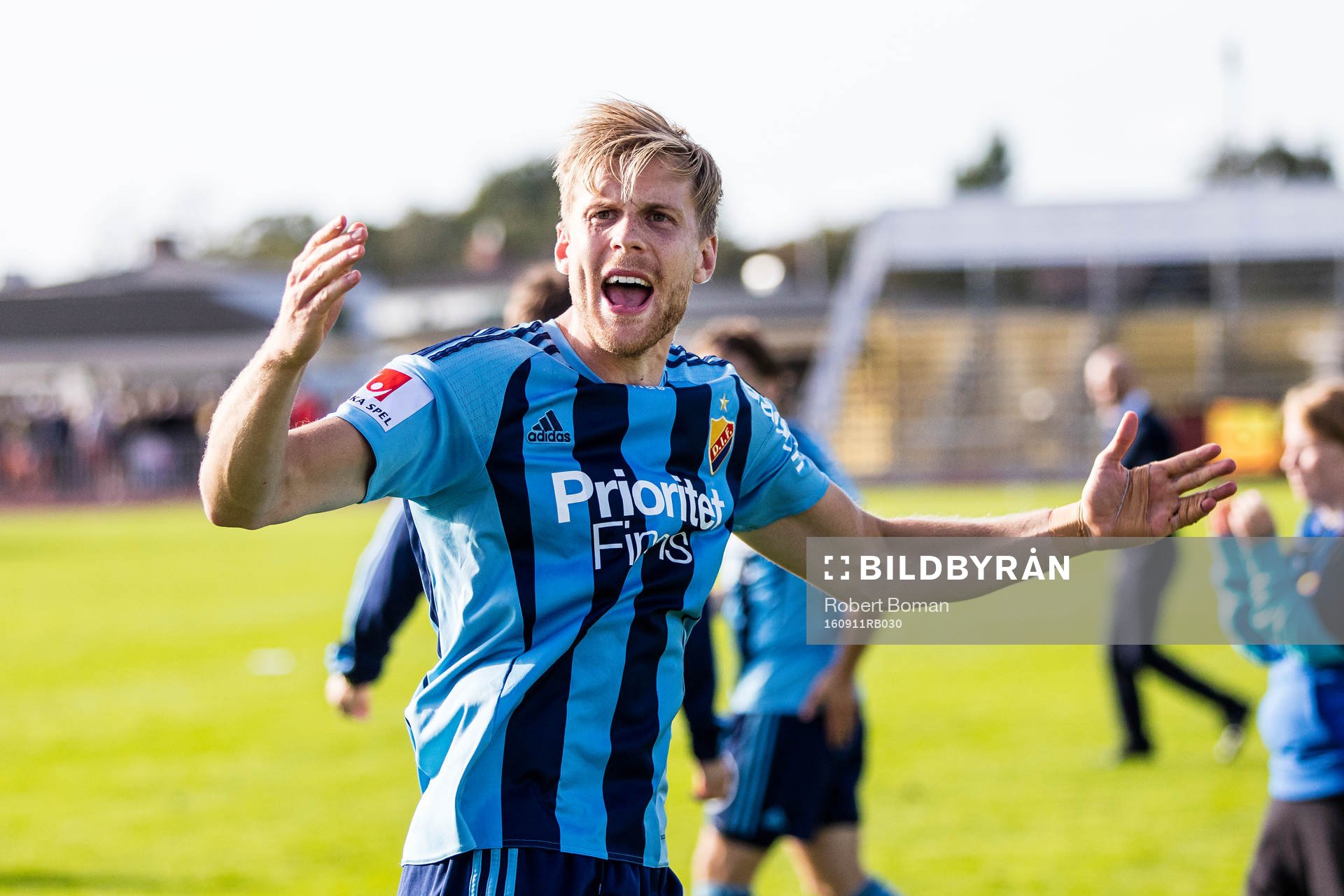 Djurgårdens Niklas Gunnarsson jublar