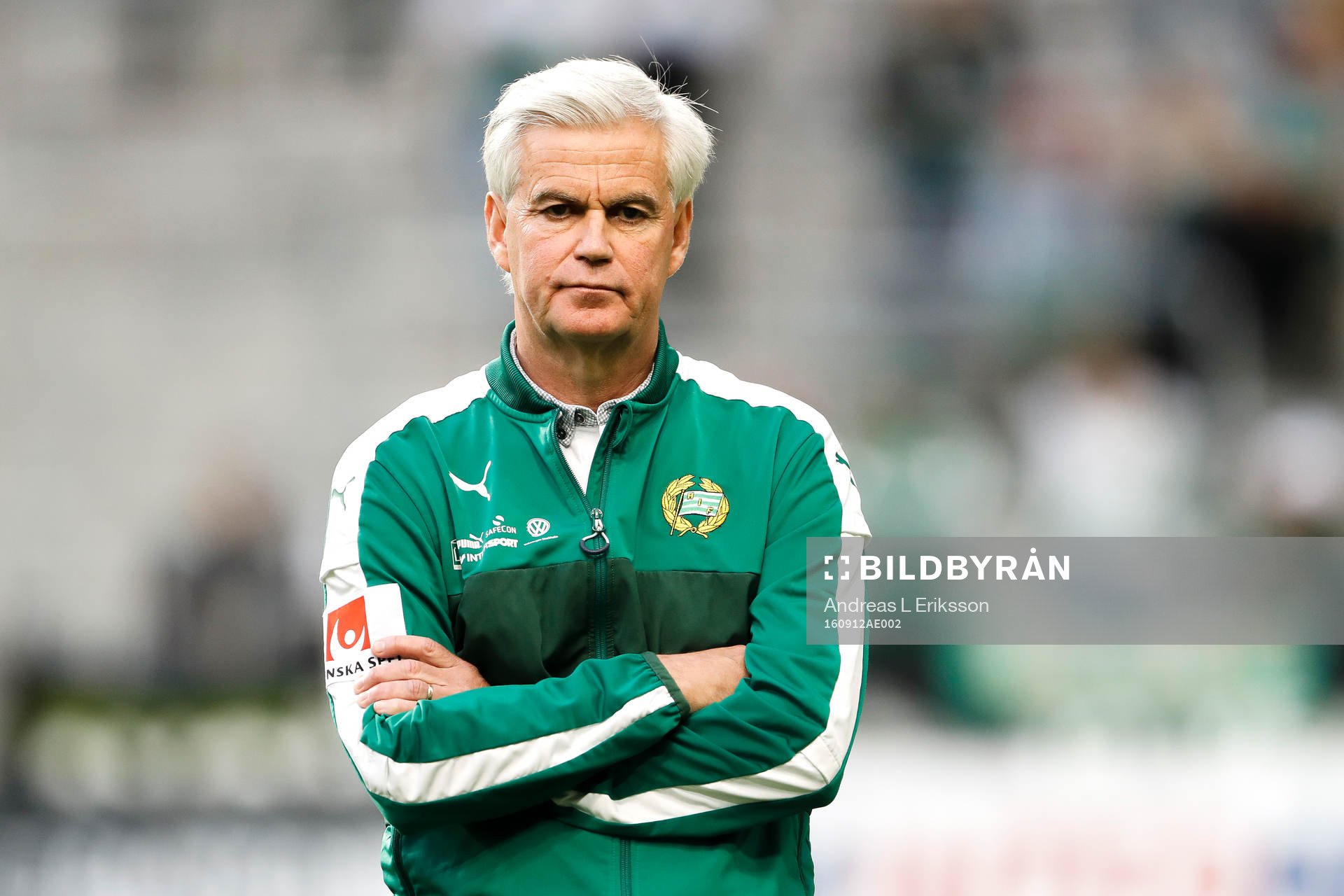 Hammarbys tränare Nanne Bergstrand före fotbollsmatchen i