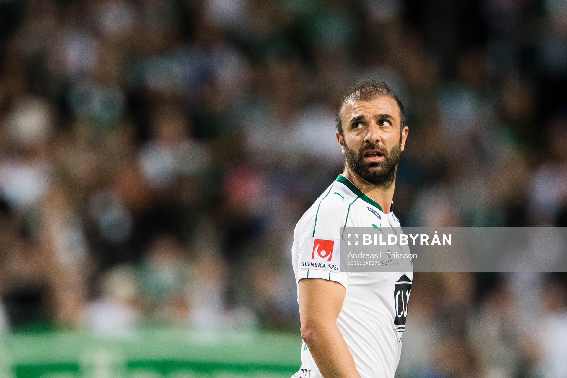 Hammarbys Kennedy Bakircioglu ser deppig ut