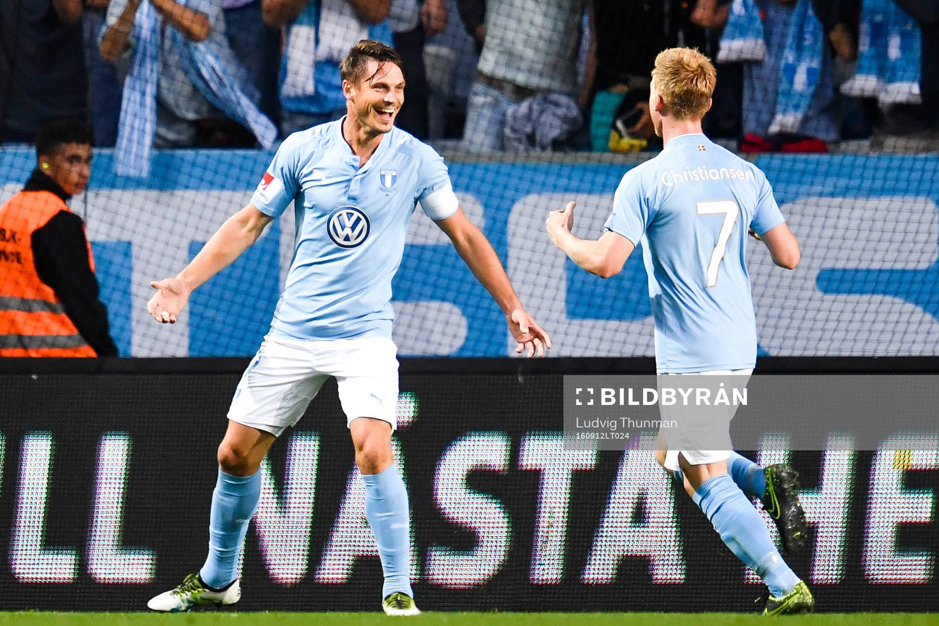 Malmö FFs Markus Rosenberg och Anders Christiansen jublar
