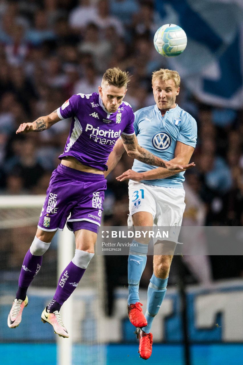IFK Göteborgs Sören Rieks och Malmö FFs Franz Brorsson
