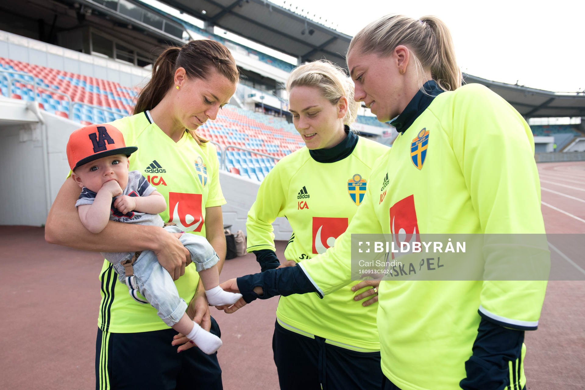 Sveriges Lotta Schelin, Lisa Dahlkvist och Linda Sembrant