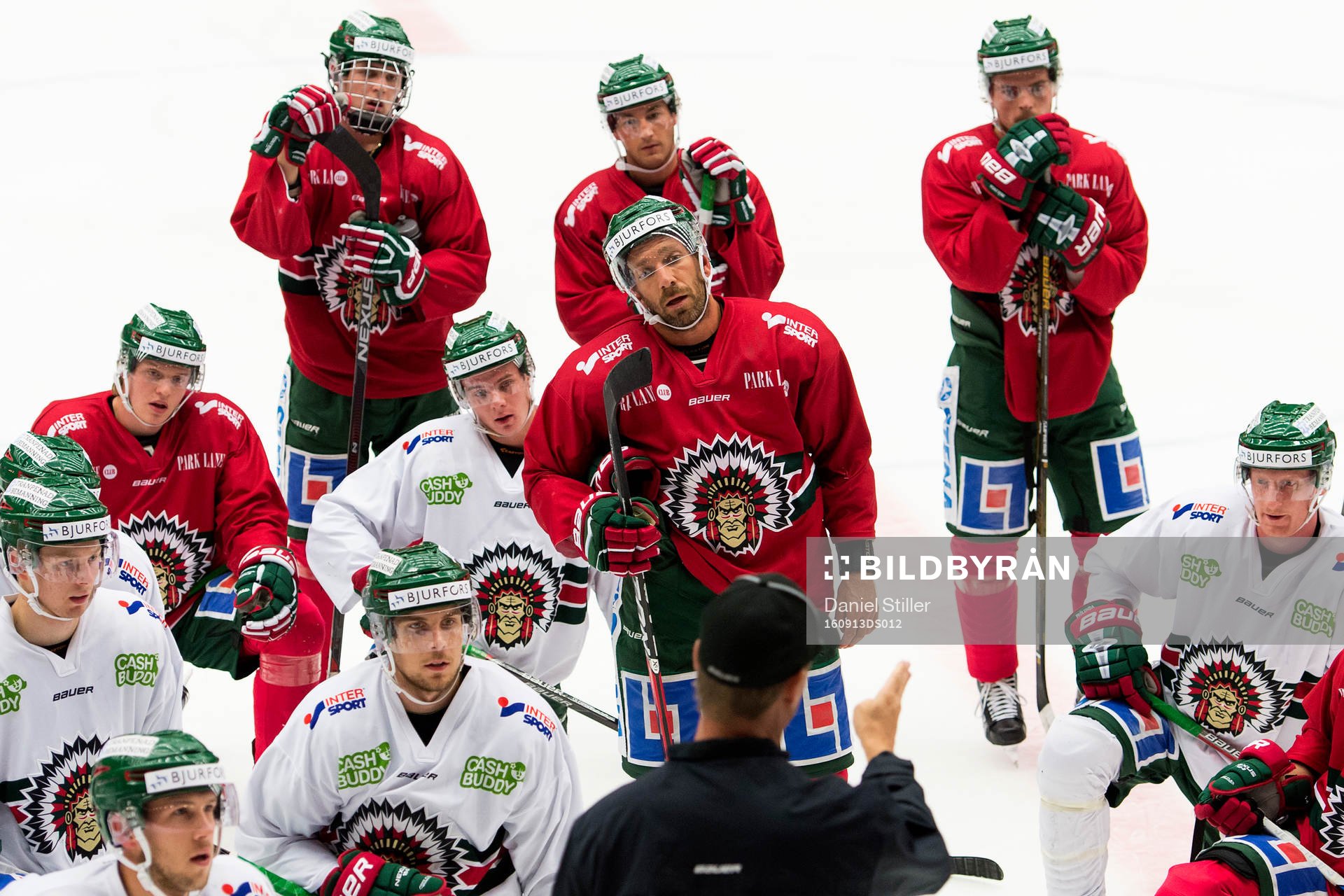 under en träning med Frölunda