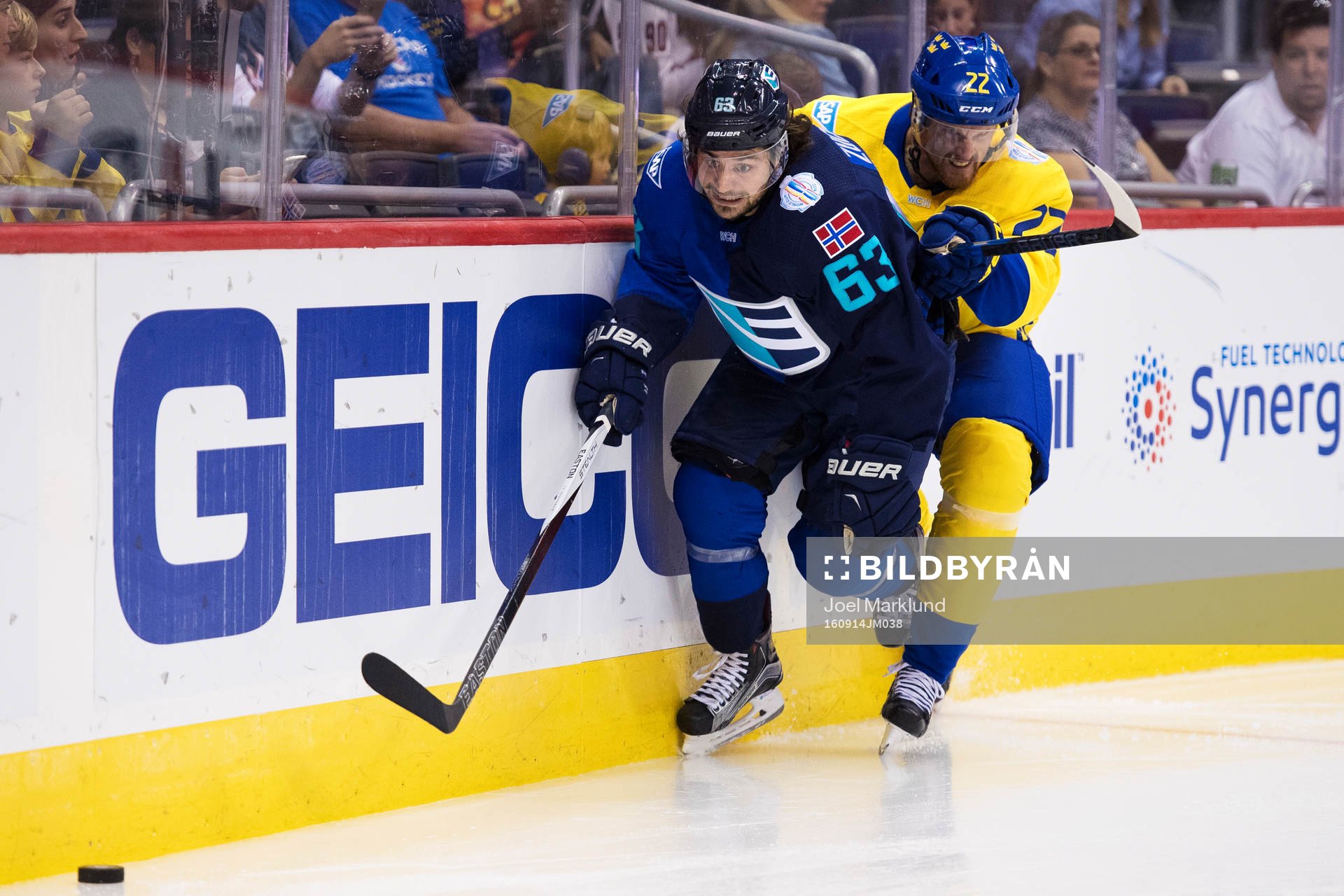 Europas Mats Zuccarello och Sveriges Daniel Sedin
