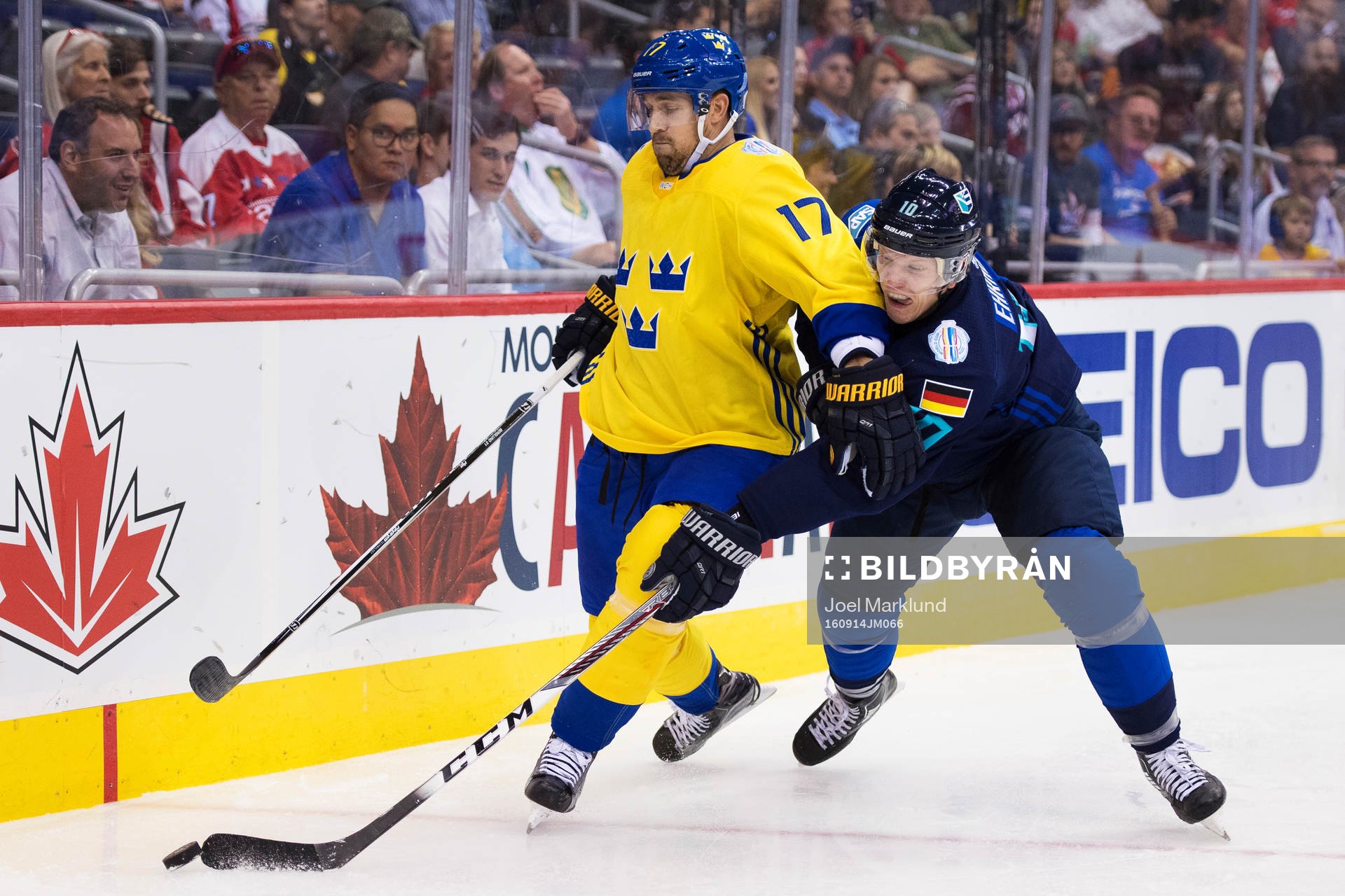 Sveriges Patrik Berglund och Europas Christian Ehrhoff