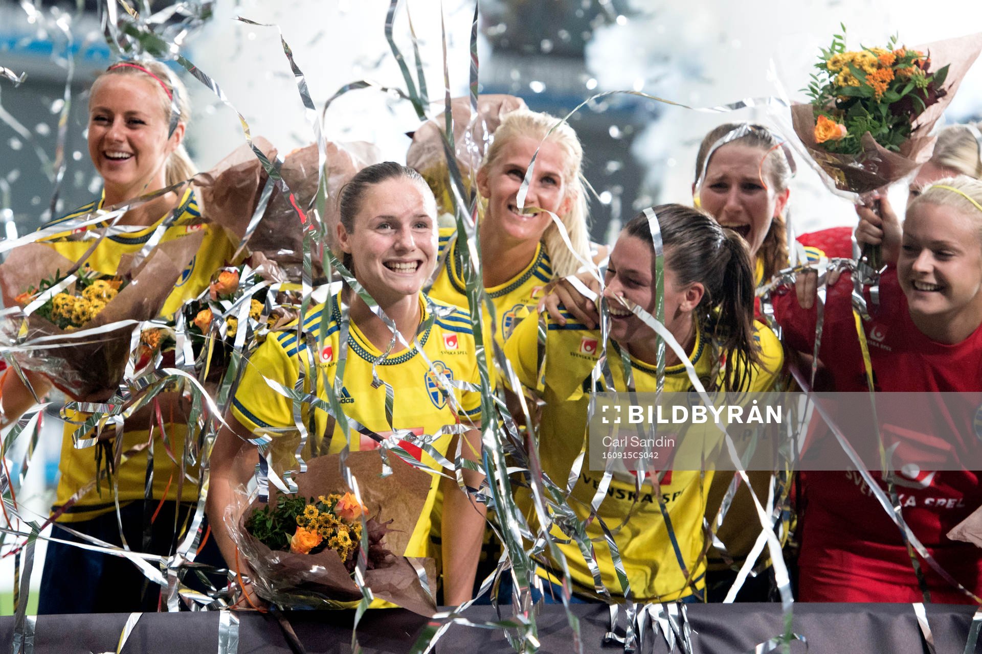 Sveriges Hanne Gråhns jublar