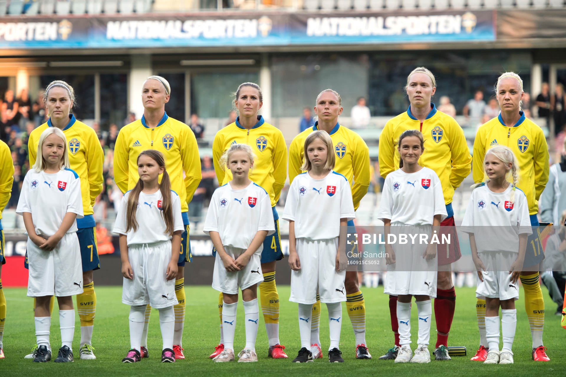 Sveriges Lisa Dahlkvist, Nilla Fische, Emma Berglund, Jonna