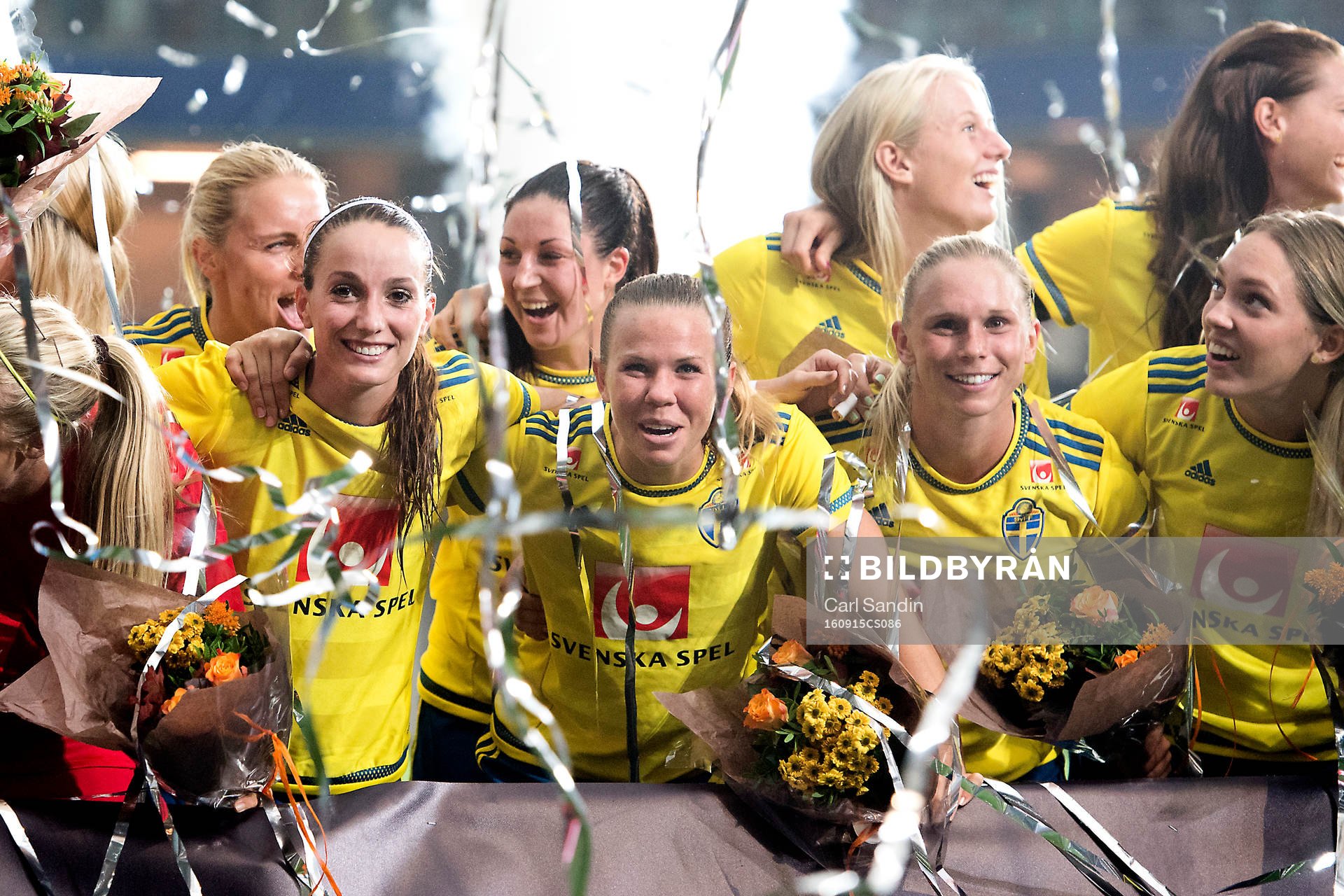 Sveriges Kosovare Asllani, Jessica Samuelsson och Jonna