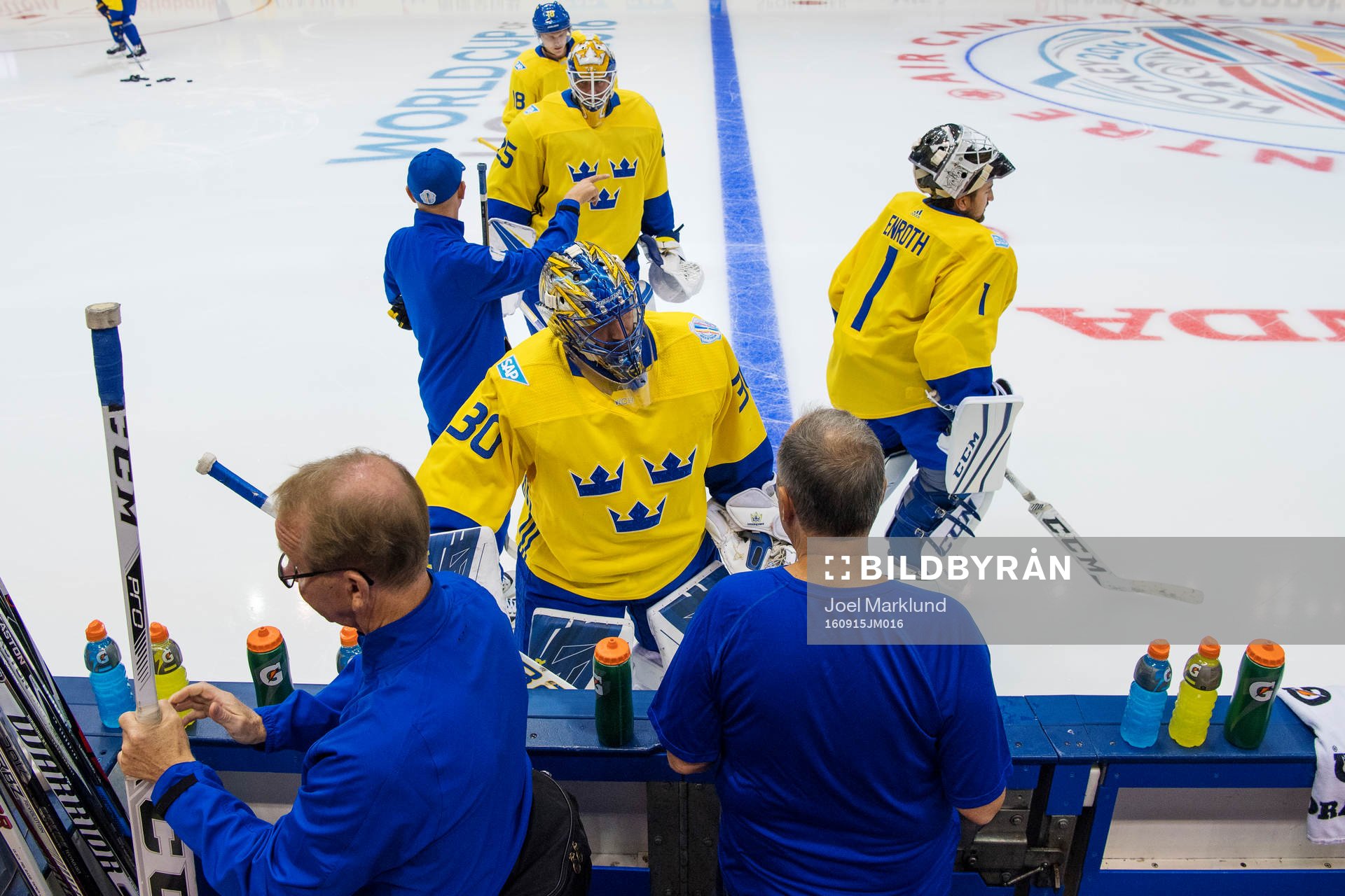 Målvakterna Jacob Markström, Henrik Lundqvist och Jhonas