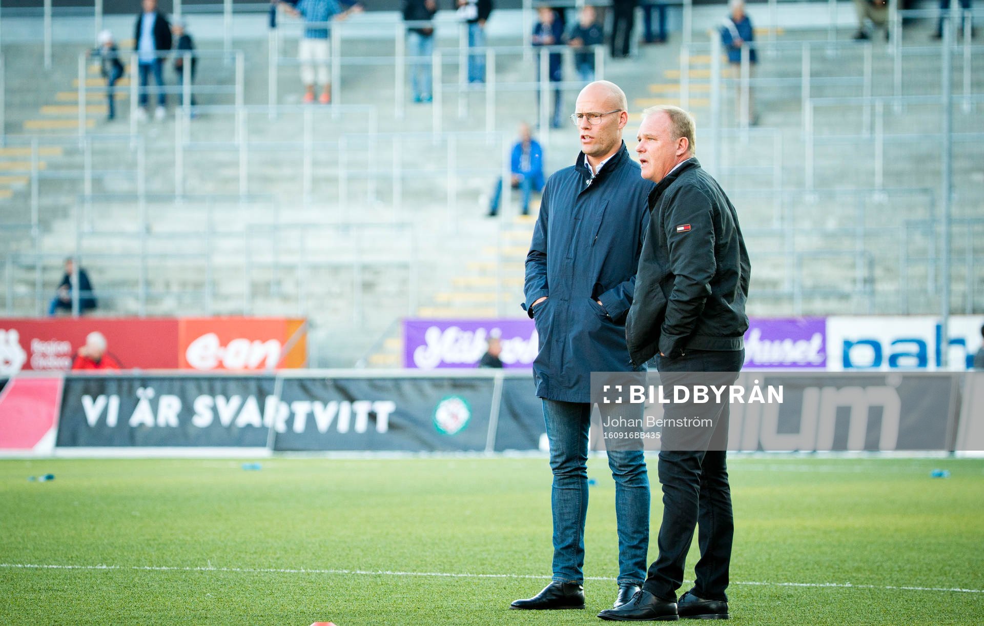 Sundsvalls tränare Joel Cedergren och tränare Roger