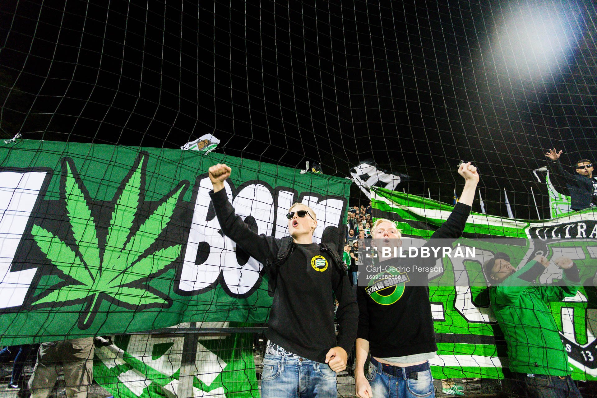 Hammarbys supportrar jublar