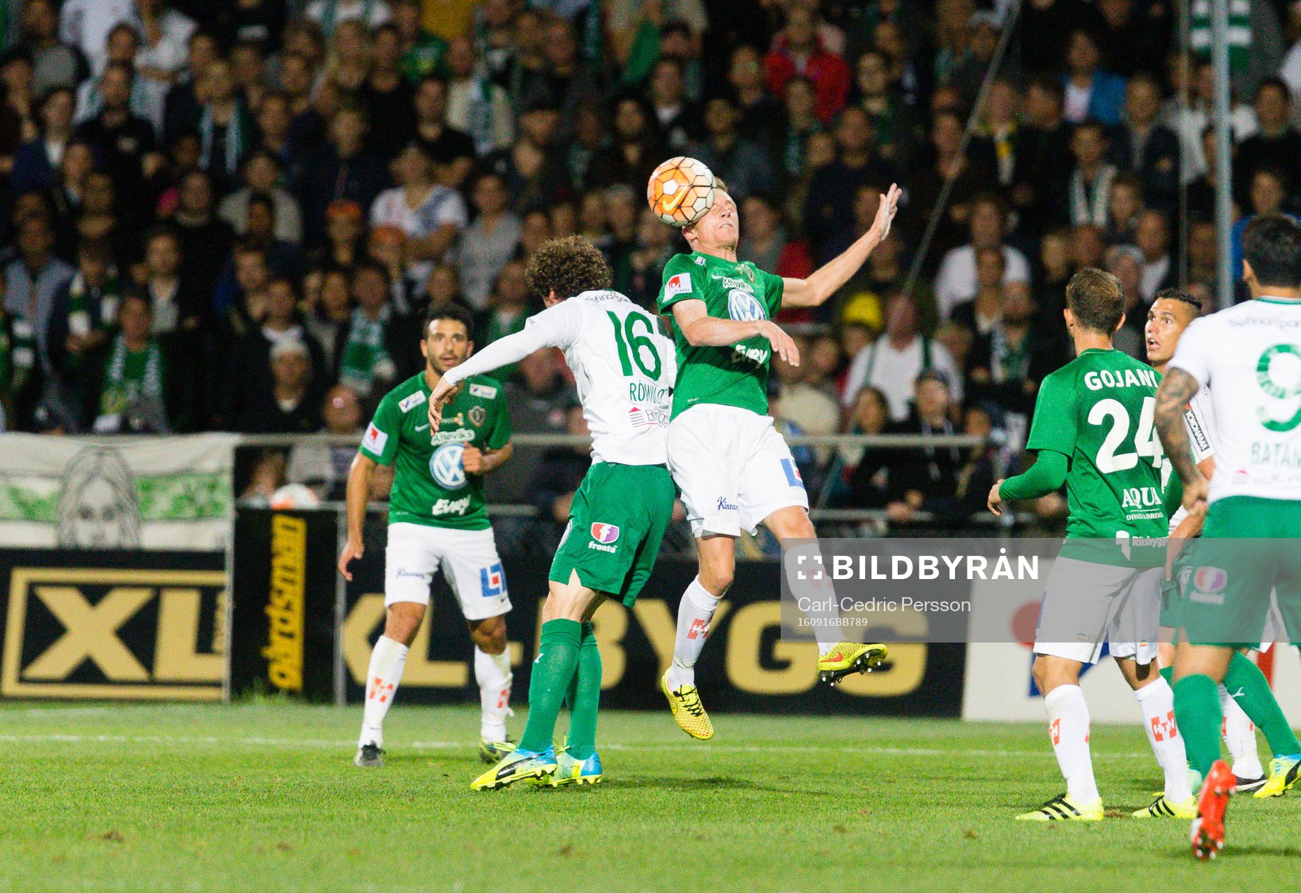 Hammarbys Romulo Cabral Pereira Pinto i nickduell mot