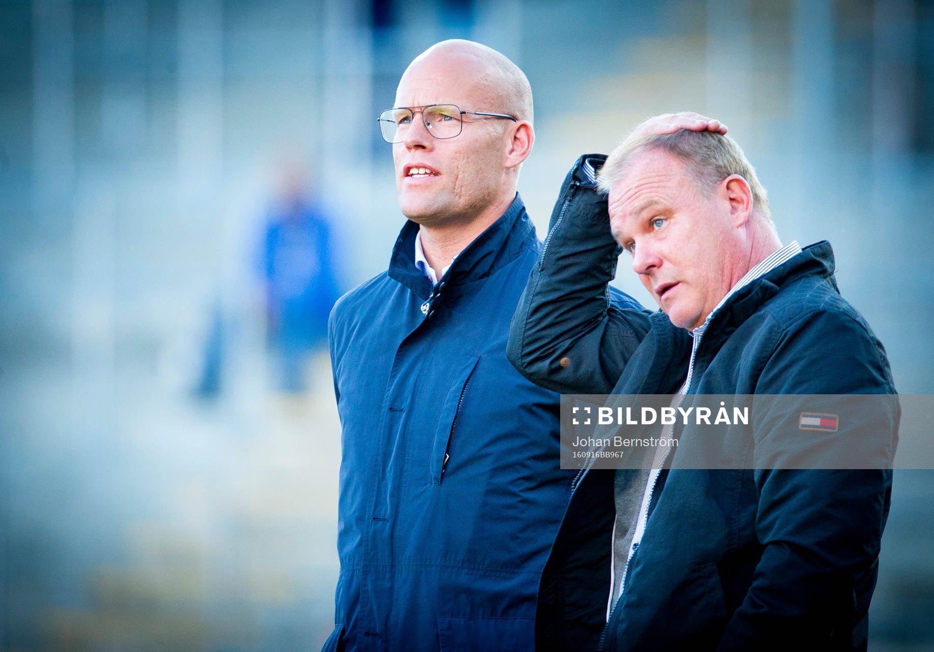 Sundsvalls tränare Joel Cedergren och tränare Roger