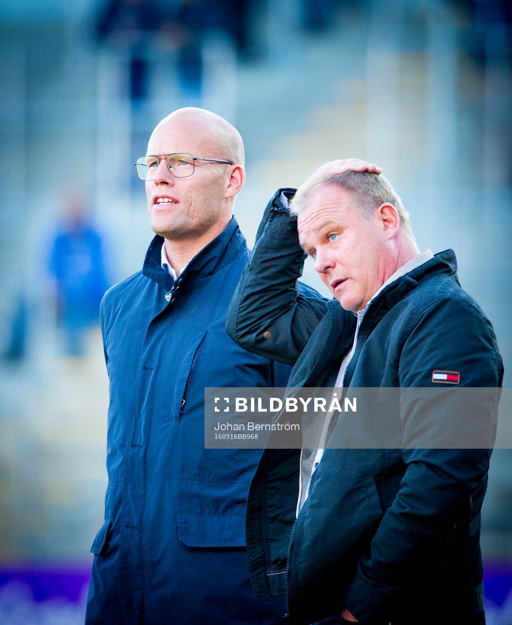 Sundsvalls tränare Joel Cedergren och tränare Roger
