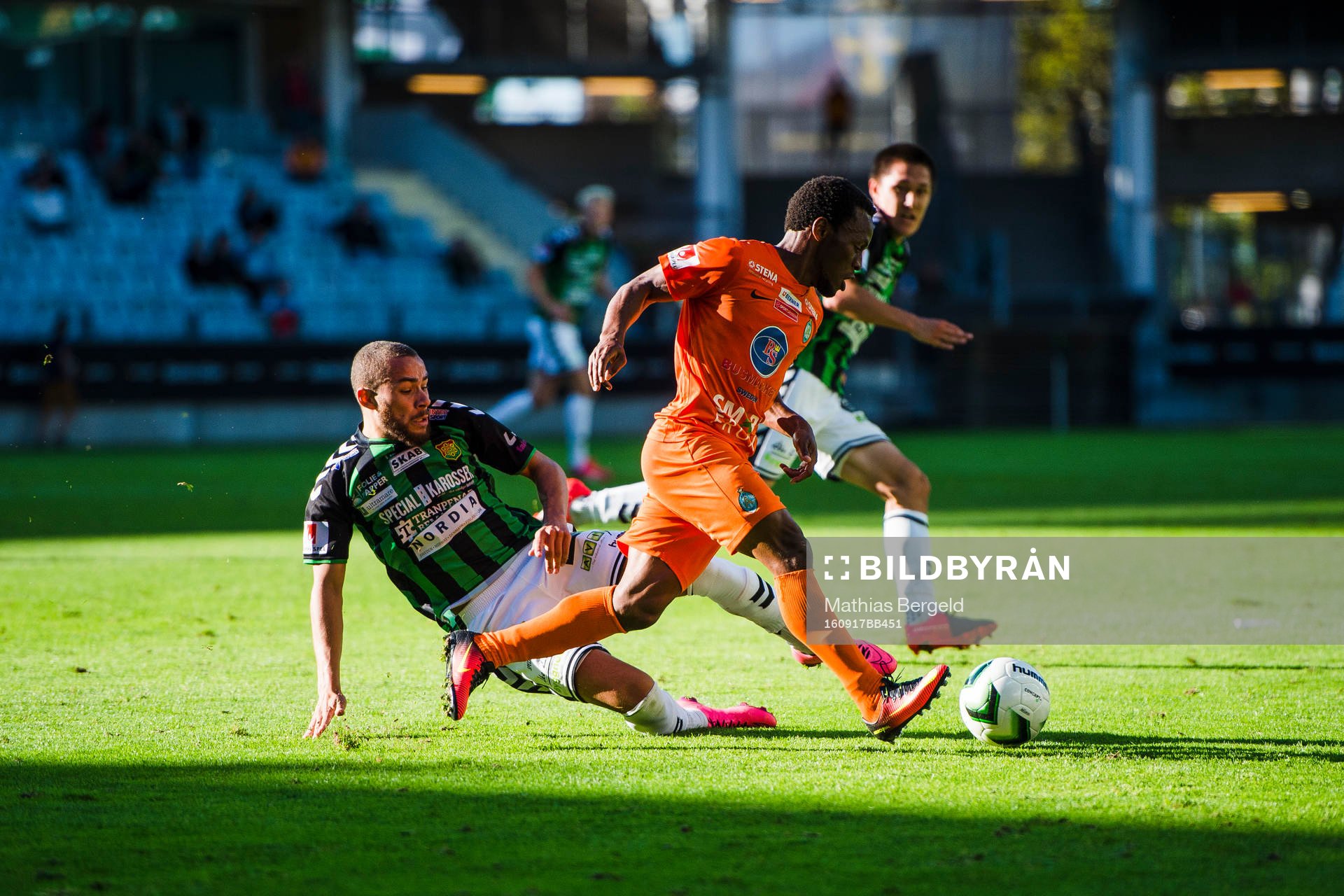 GAIS Malkolm Moenza tacklar Athletics Olukorede Aiyegbusi