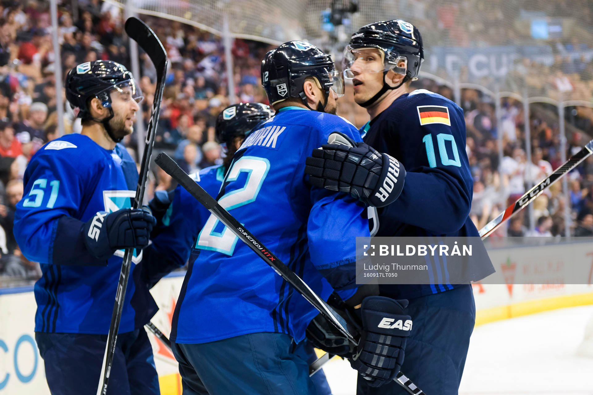 Europas Marian Gaborik, Frans Nielsen och Christian Ehrhoff