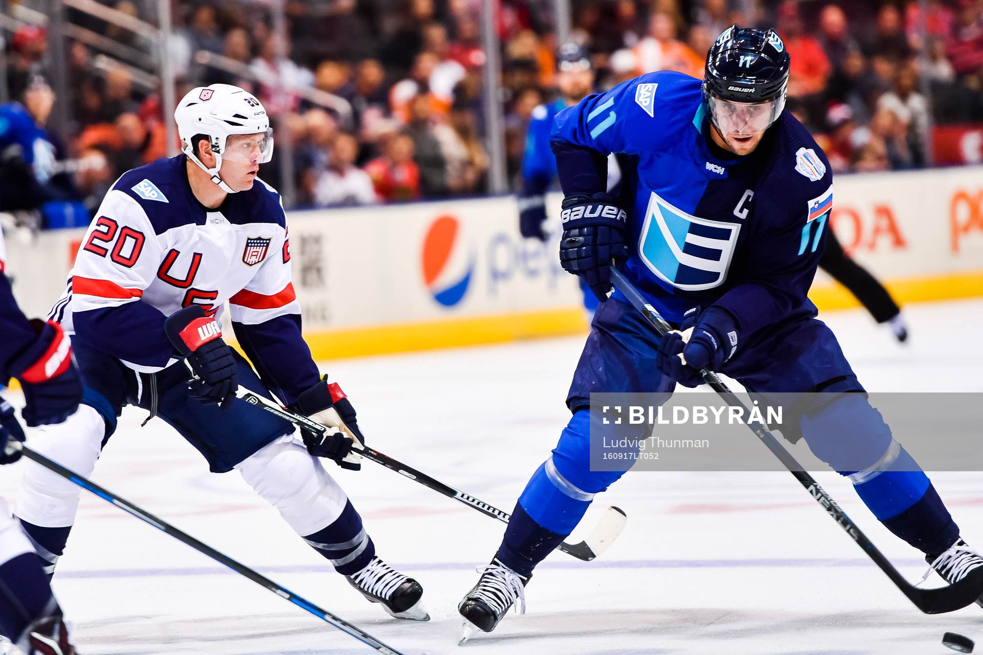 s Ryan Suter och Europas Anze Kopitar