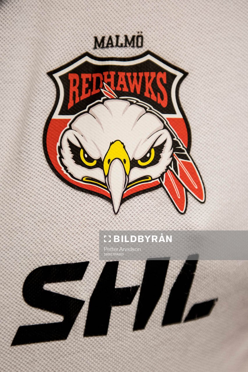 Malmö Redhawks klubbmärke och SHLs logga