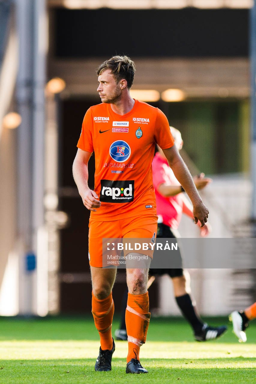 Athletics Daniel Jarl under fotbollsmatchen i Superettan mellan Gais och AFC United den 17 September 2016 i Göteborg.