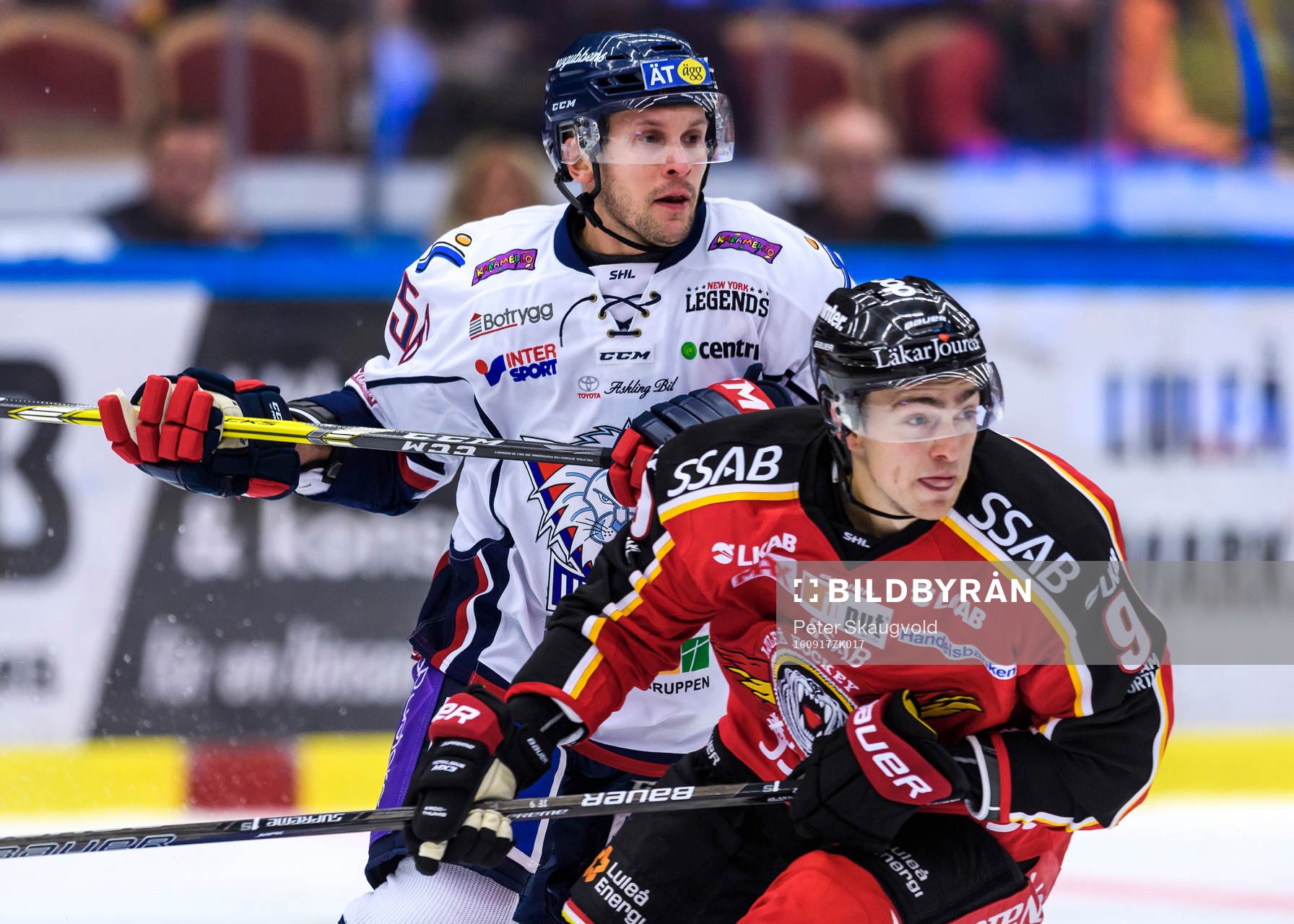 Linköpings Niclas Bergfors och Luleås Johan Forsberg