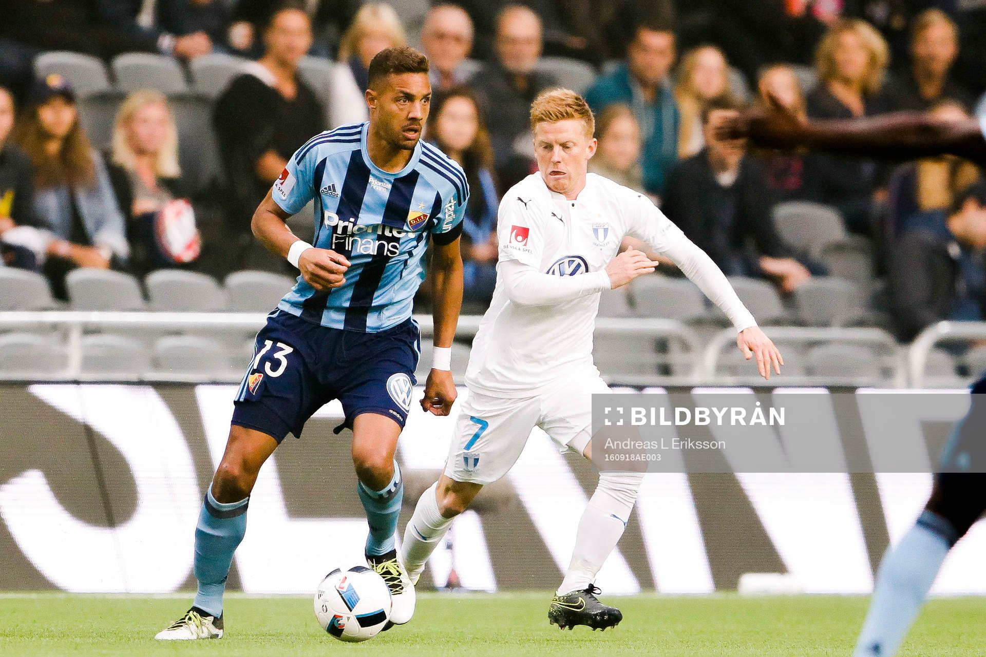Djurgårdens Mathias Ranegie och Malmö FFs Anders