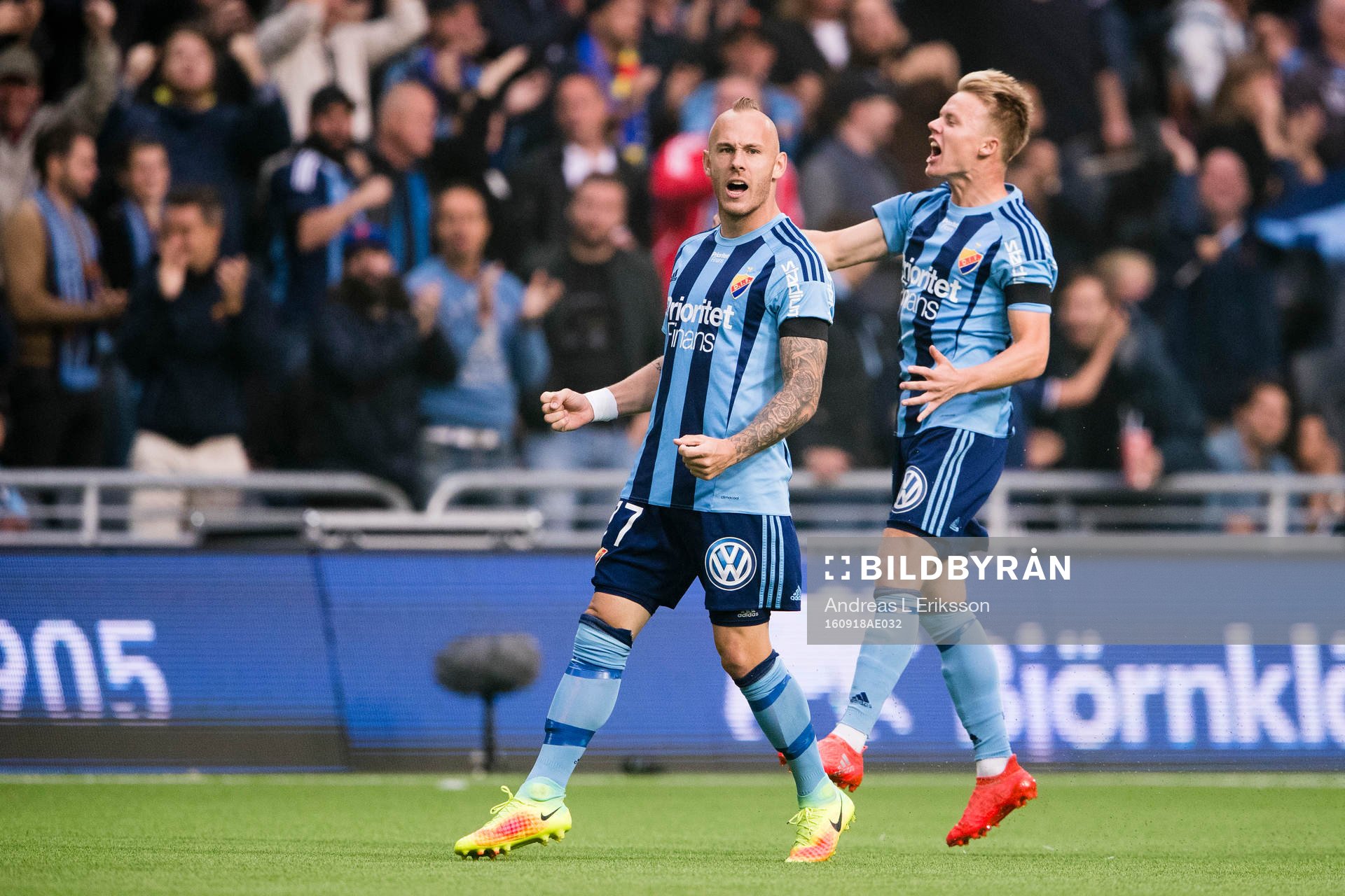 Djurgårdens Magnus Eriksson jublar