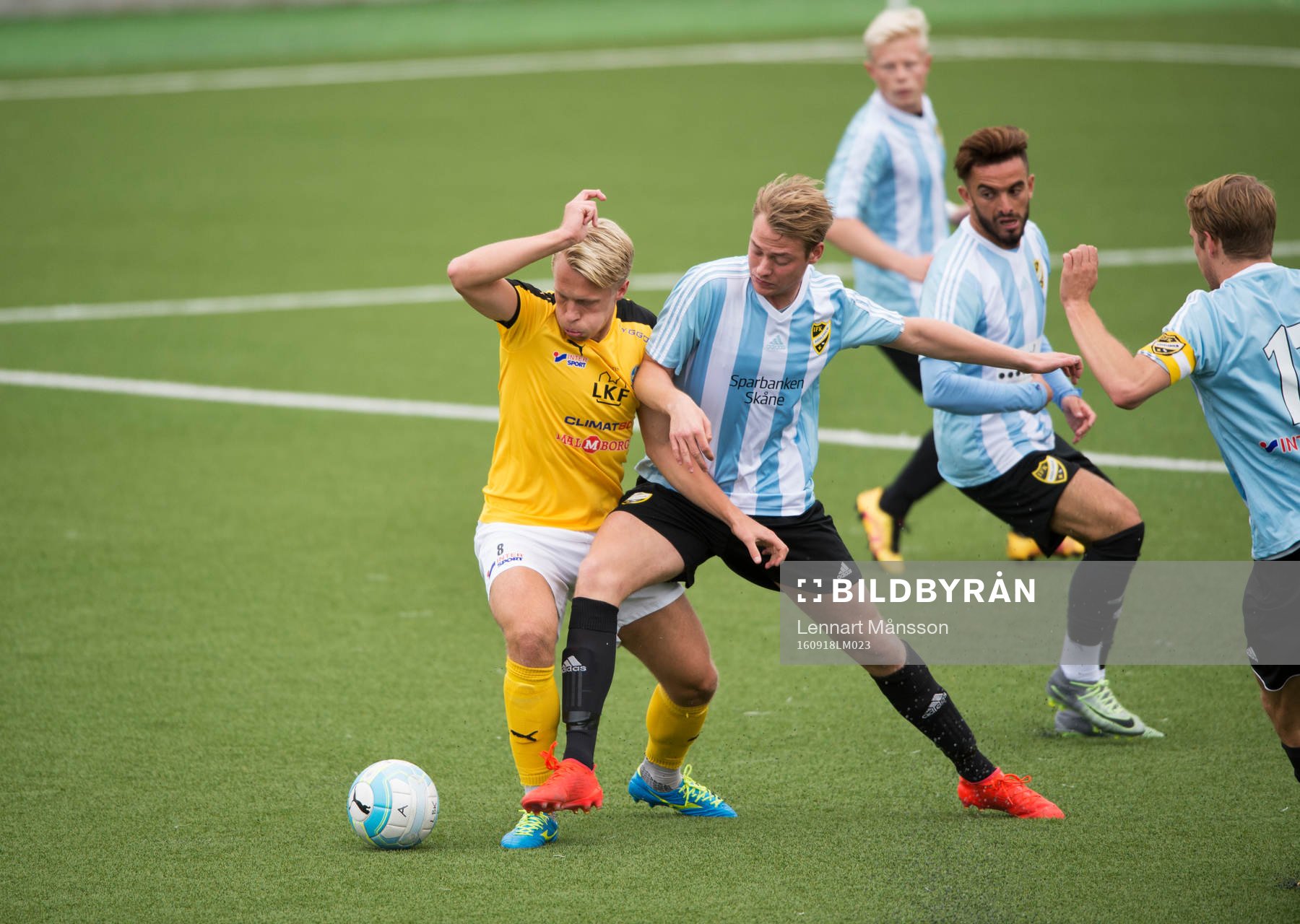 IFK Hässleholms Axel Harletun i fotbollsmatchen i division