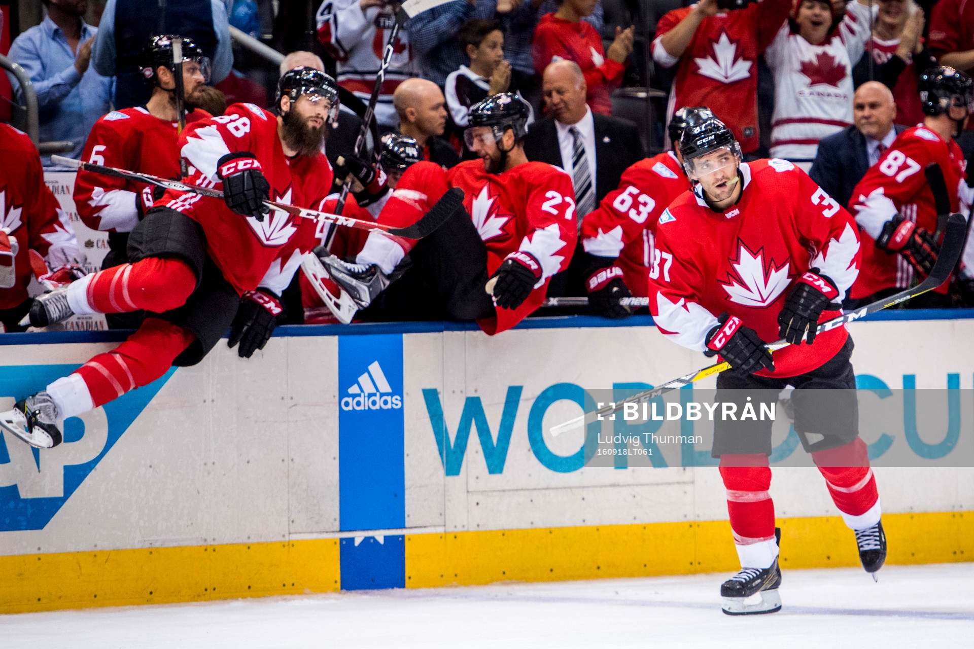 Kanadas Patrice Bergeron och Brent Burns