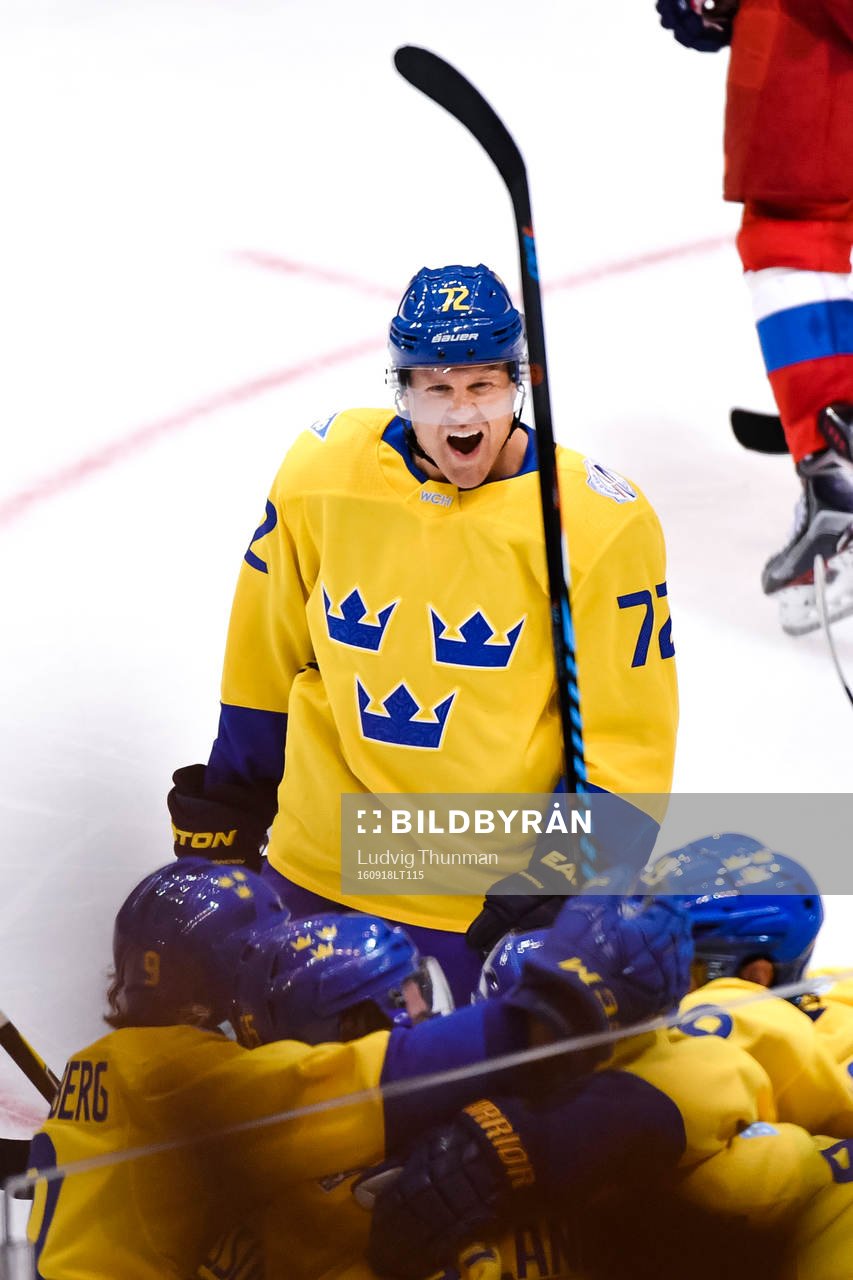 Sveriges Patric Hörnqvist jublar