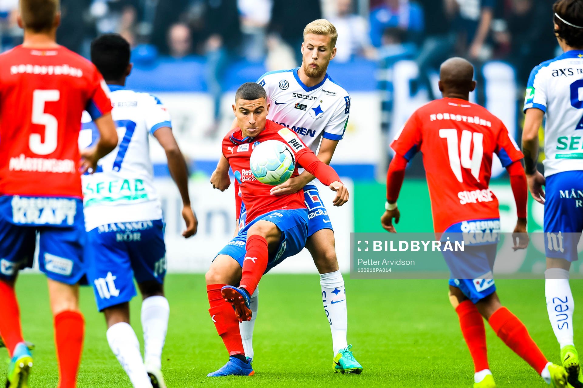 Helsingborgs Jordan Larsson och Norrköpings Filip