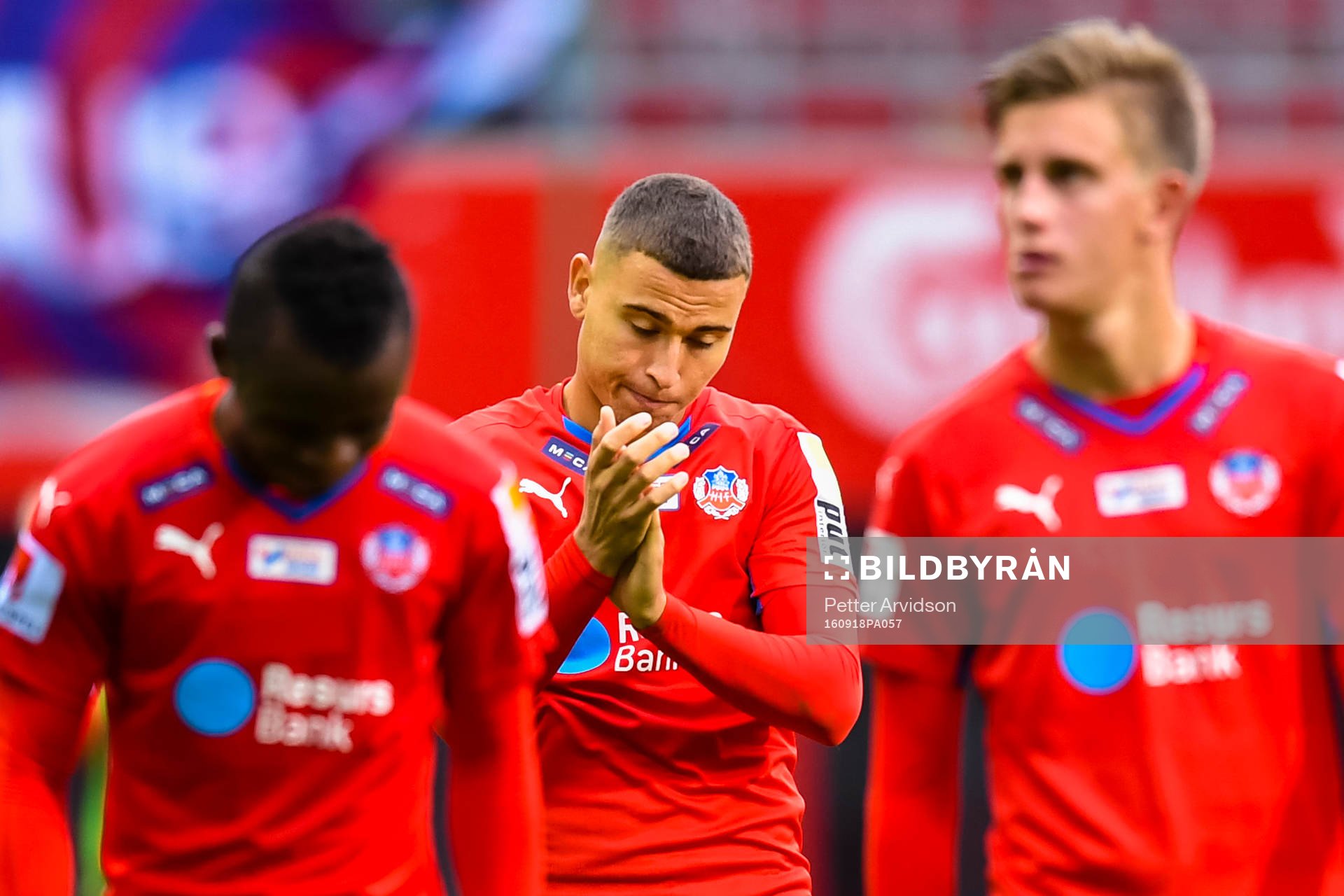 Helsingborgs Monday Samuel , Jordan Larsson och Felix