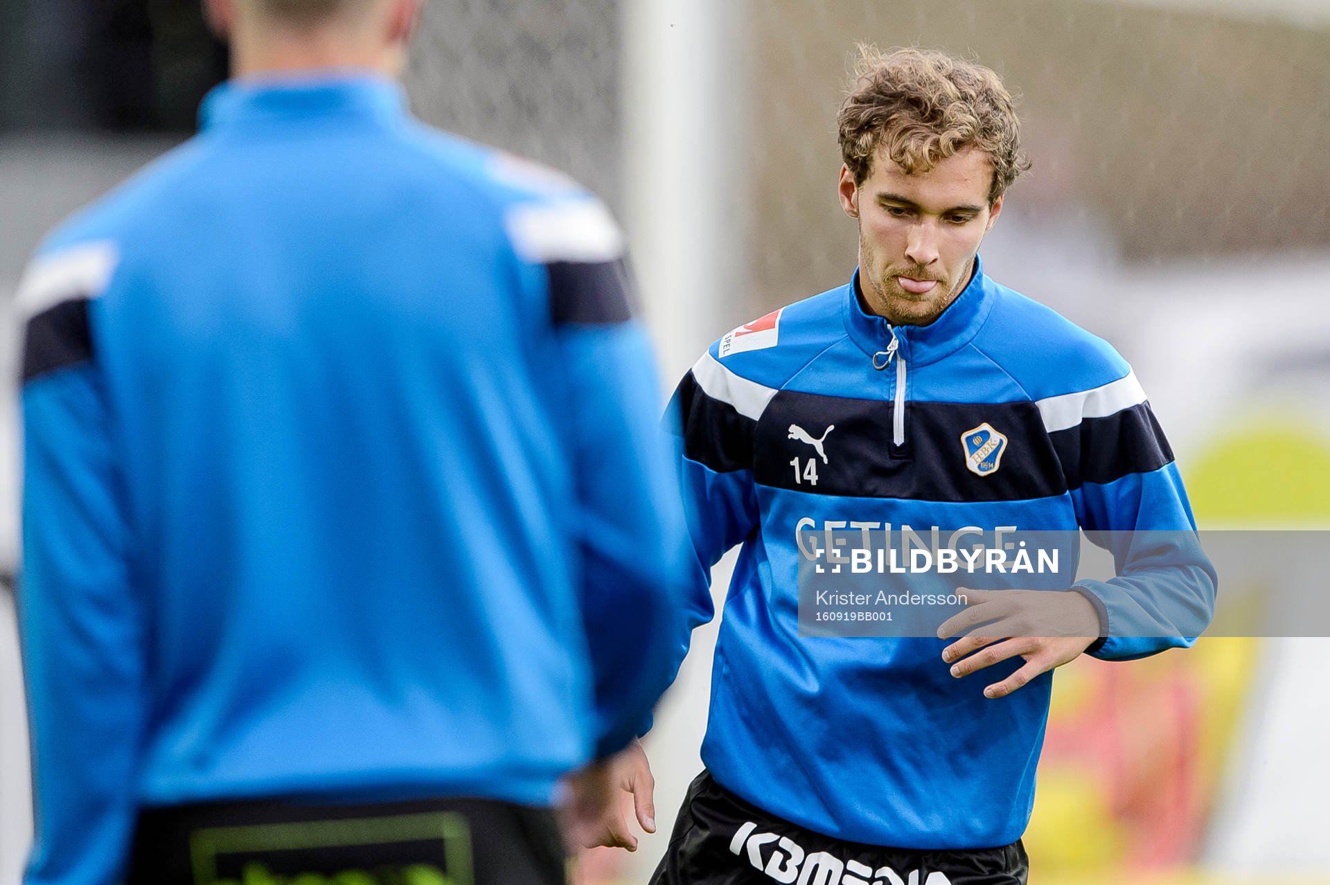 Halmstads Alexander Henningsson före fotbollsmatchen i