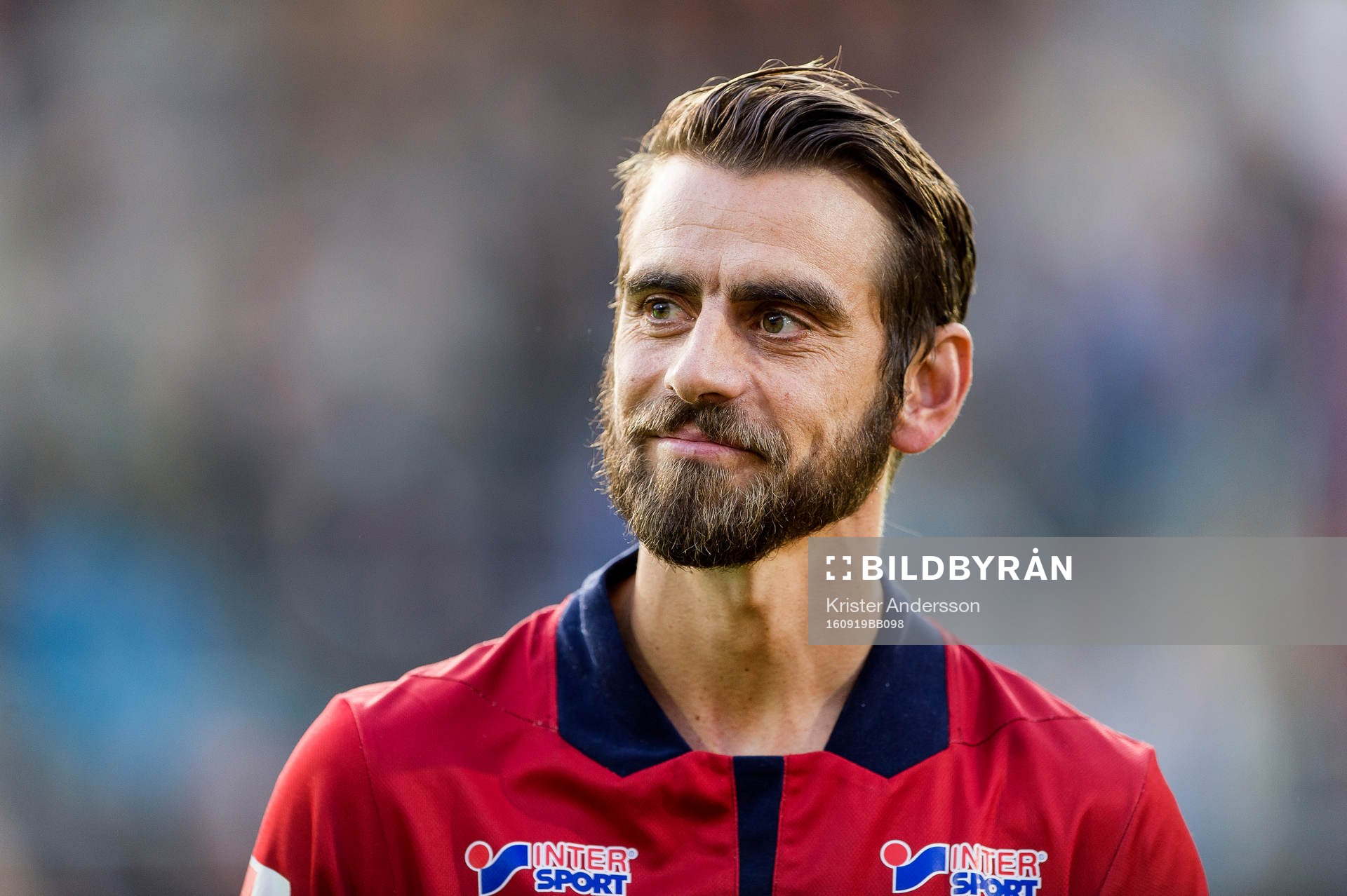 Örgrytes Björn Anklev före fotbollsmatchen i Superettan