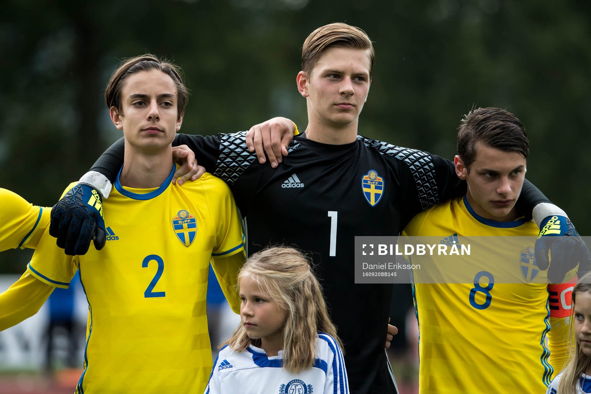 Sveriges Tyler Sernling  Simon Andersson Kevin Ackermann i
