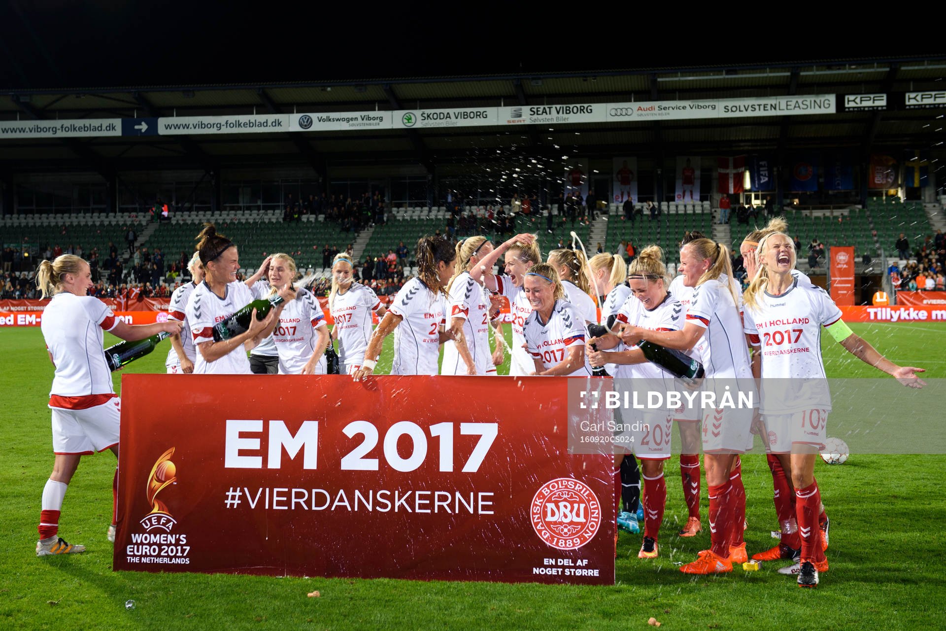 De danska spelarna jublar
