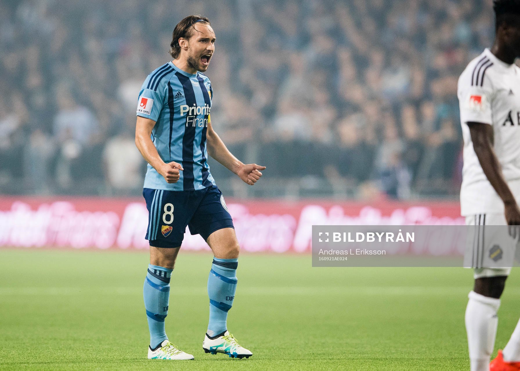 Djurgårdens Kevin Walker reagerar